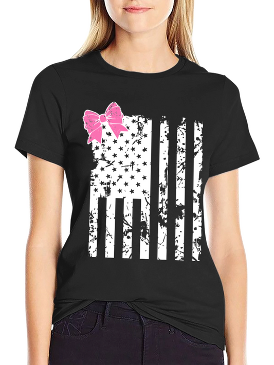American Flag Bow T-Shirt