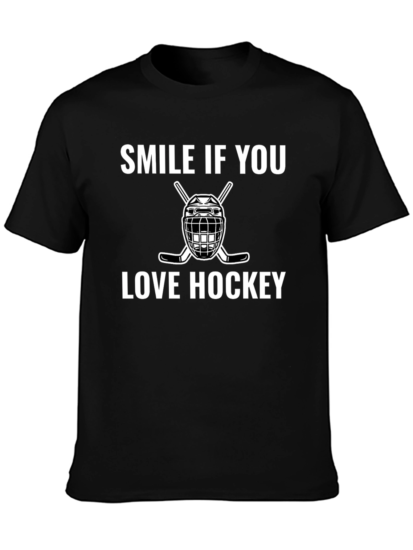 Smile If You Love Hockey Graphic T-Shirt