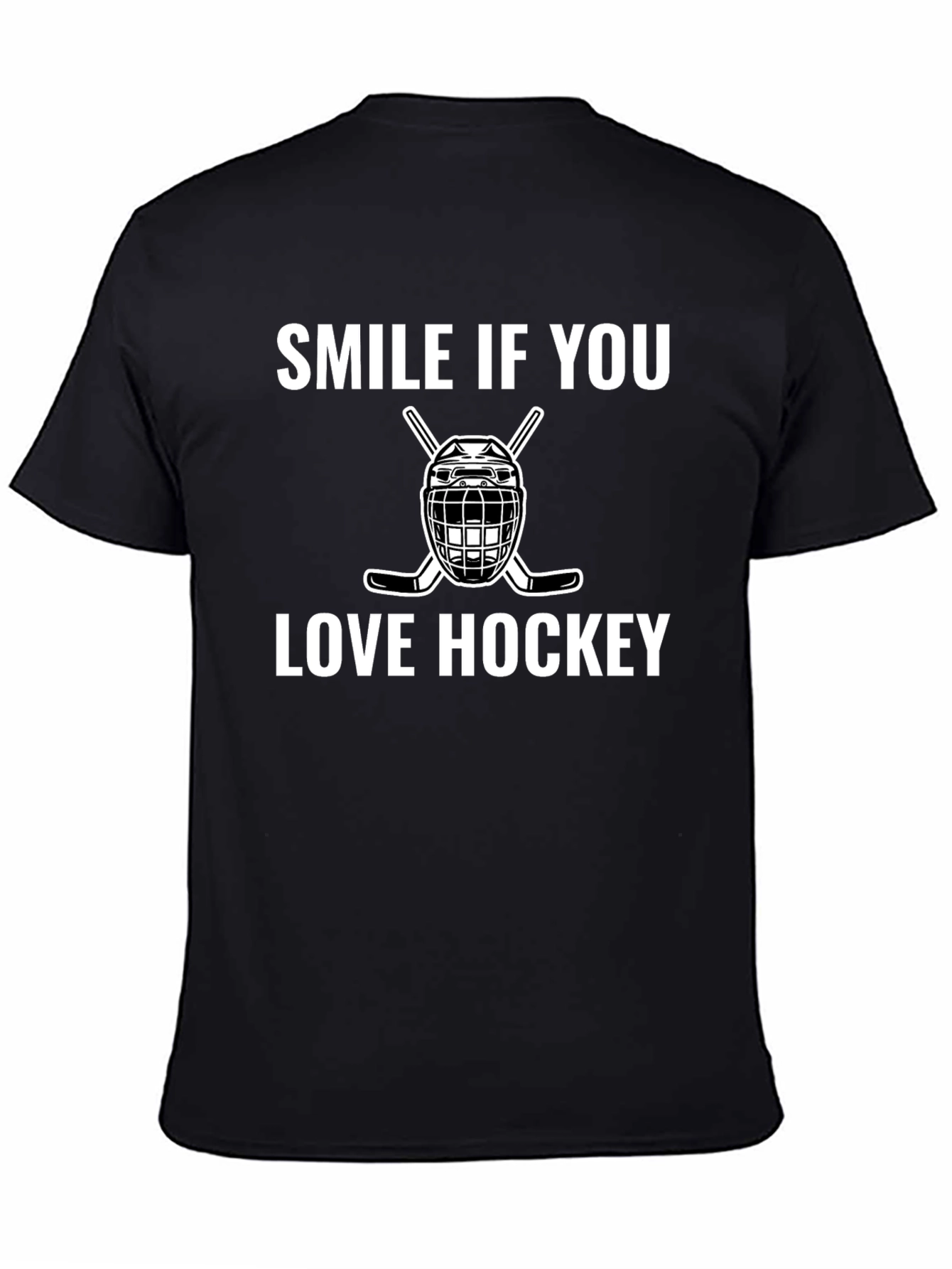 Smile If You Love Hockey Graphic T-Shirt
