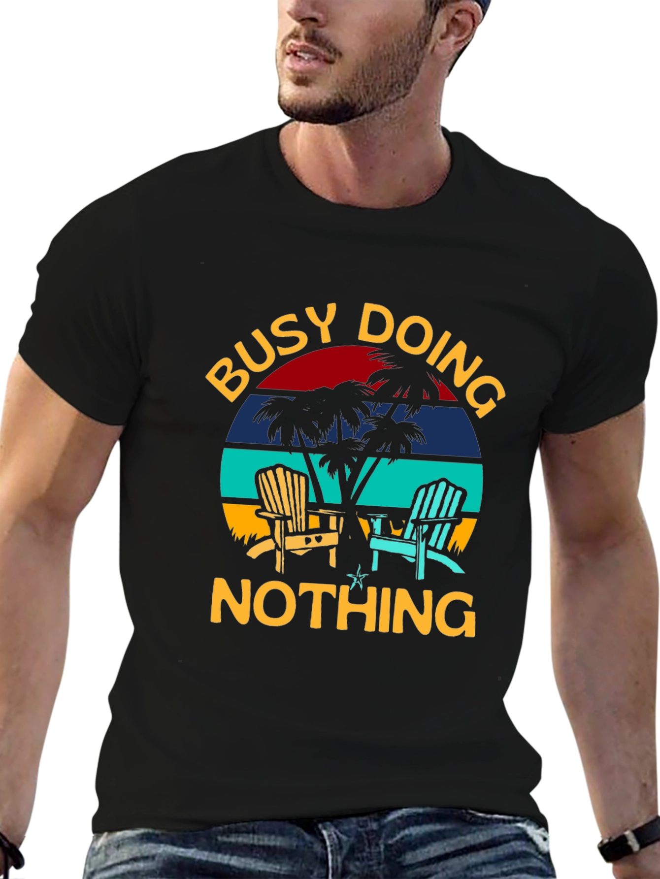 Busy Doing Nothing Graphic T-Shirt