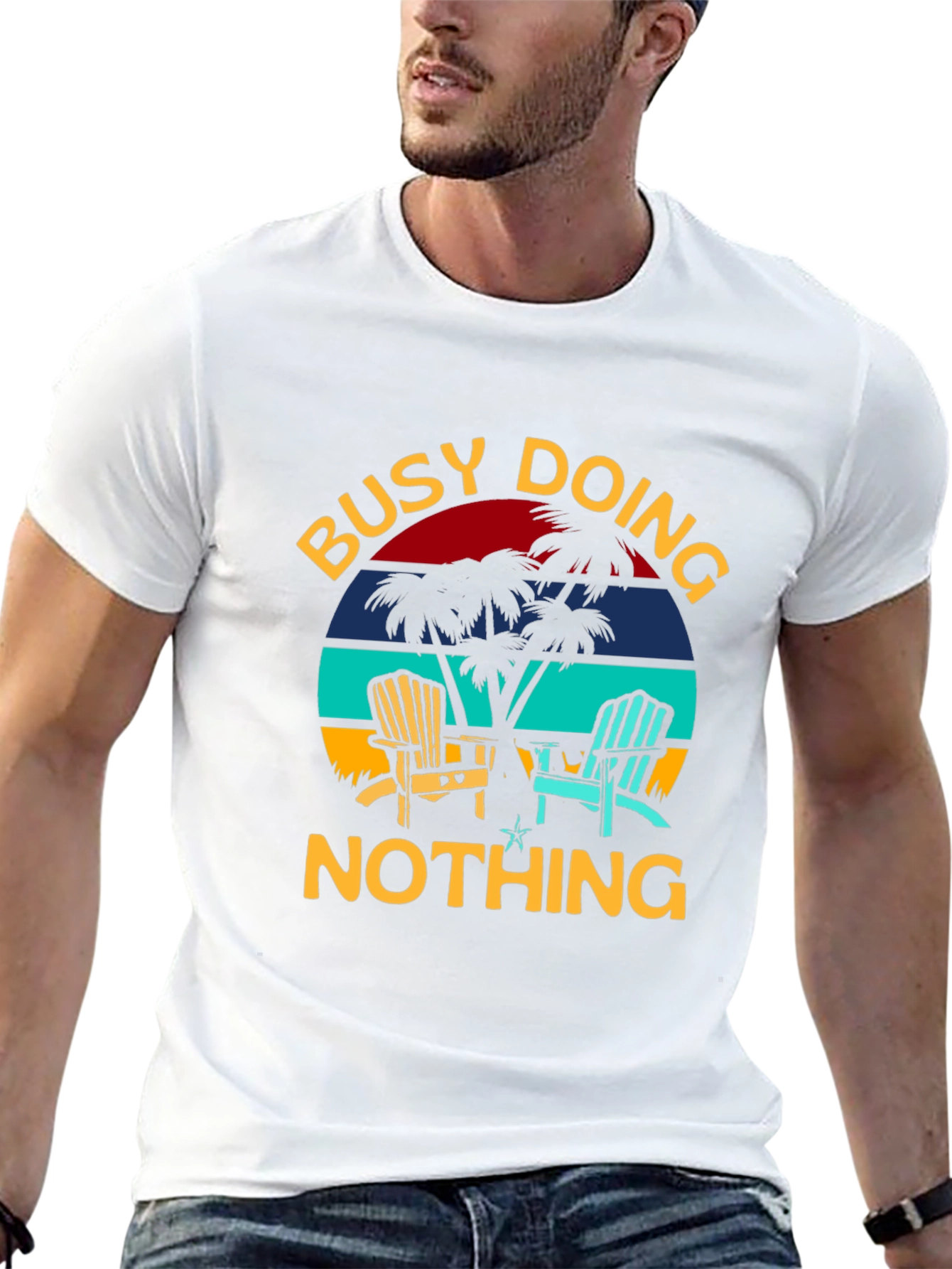 Busy Doing Nothing Graphic T-Shirt