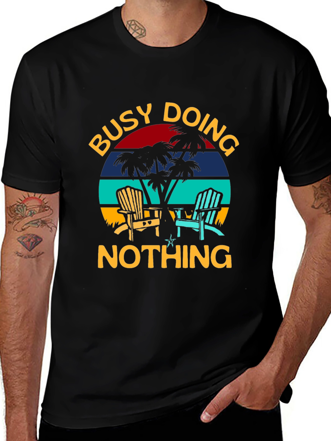 Busy Doing Nothing Graphic T-Shirt