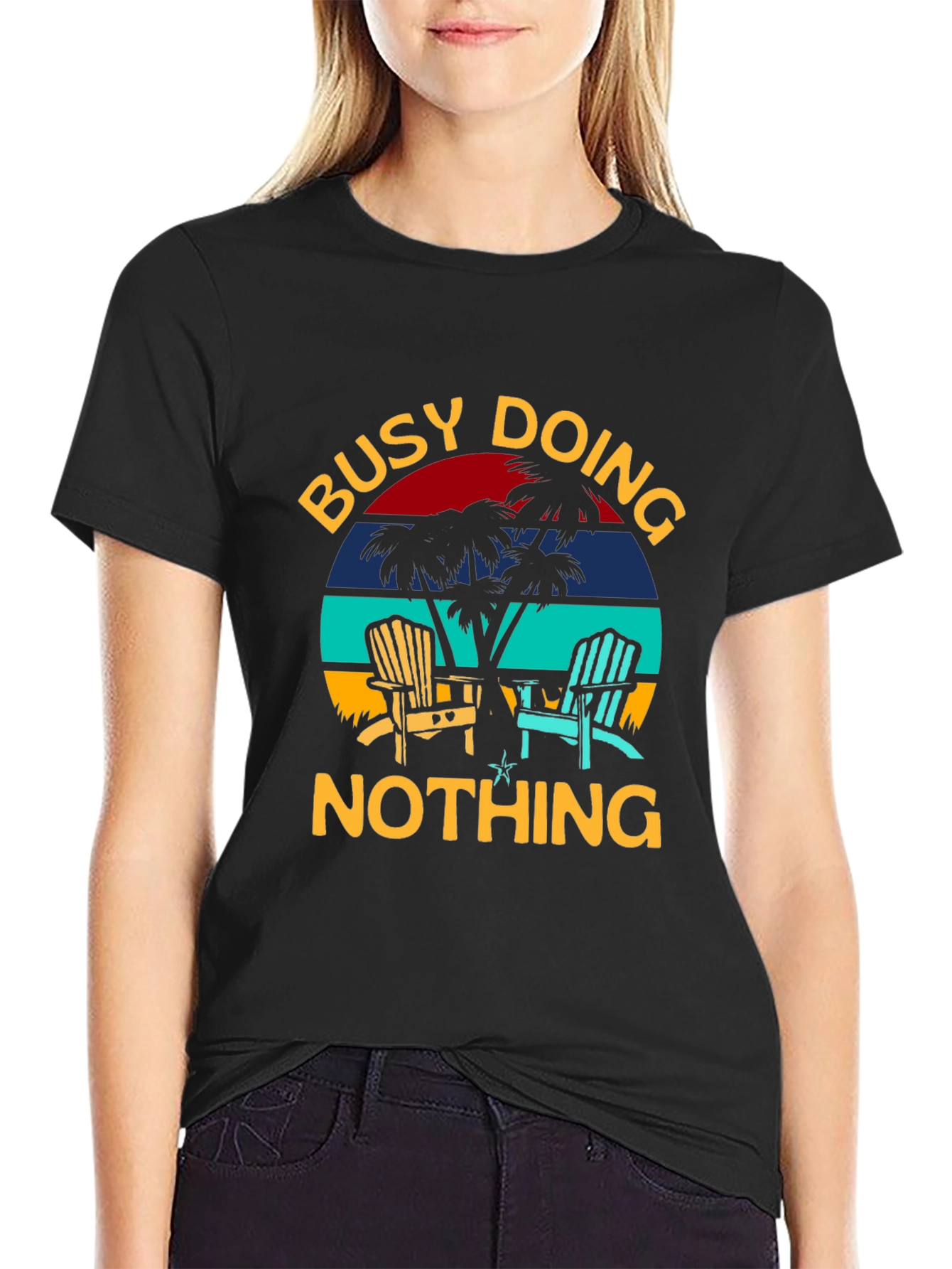 Busy Doing Nothing Graphic T-Shirt
