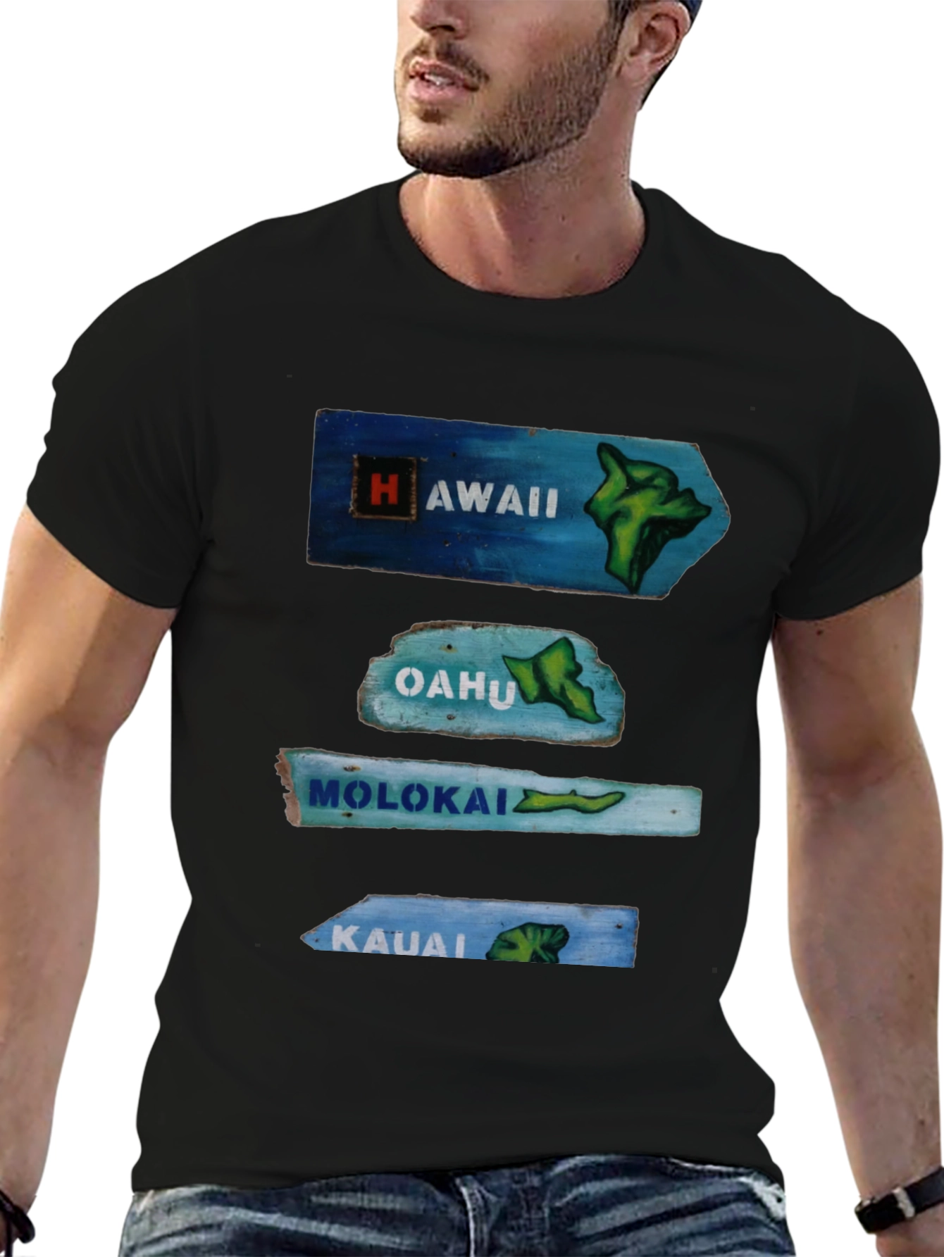 Hawaii Islands Arrow Signs T-Shirt