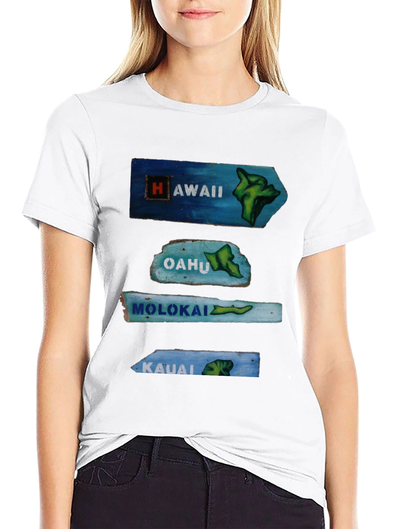 Hawaii Islands Arrow Signs T-Shirt