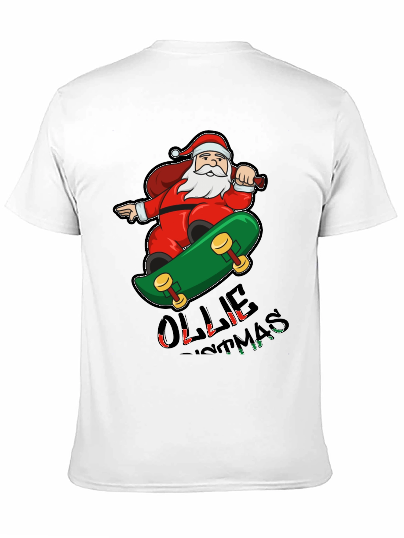 Skateboarding Santa T-Shirt - Festive Holiday Apparel