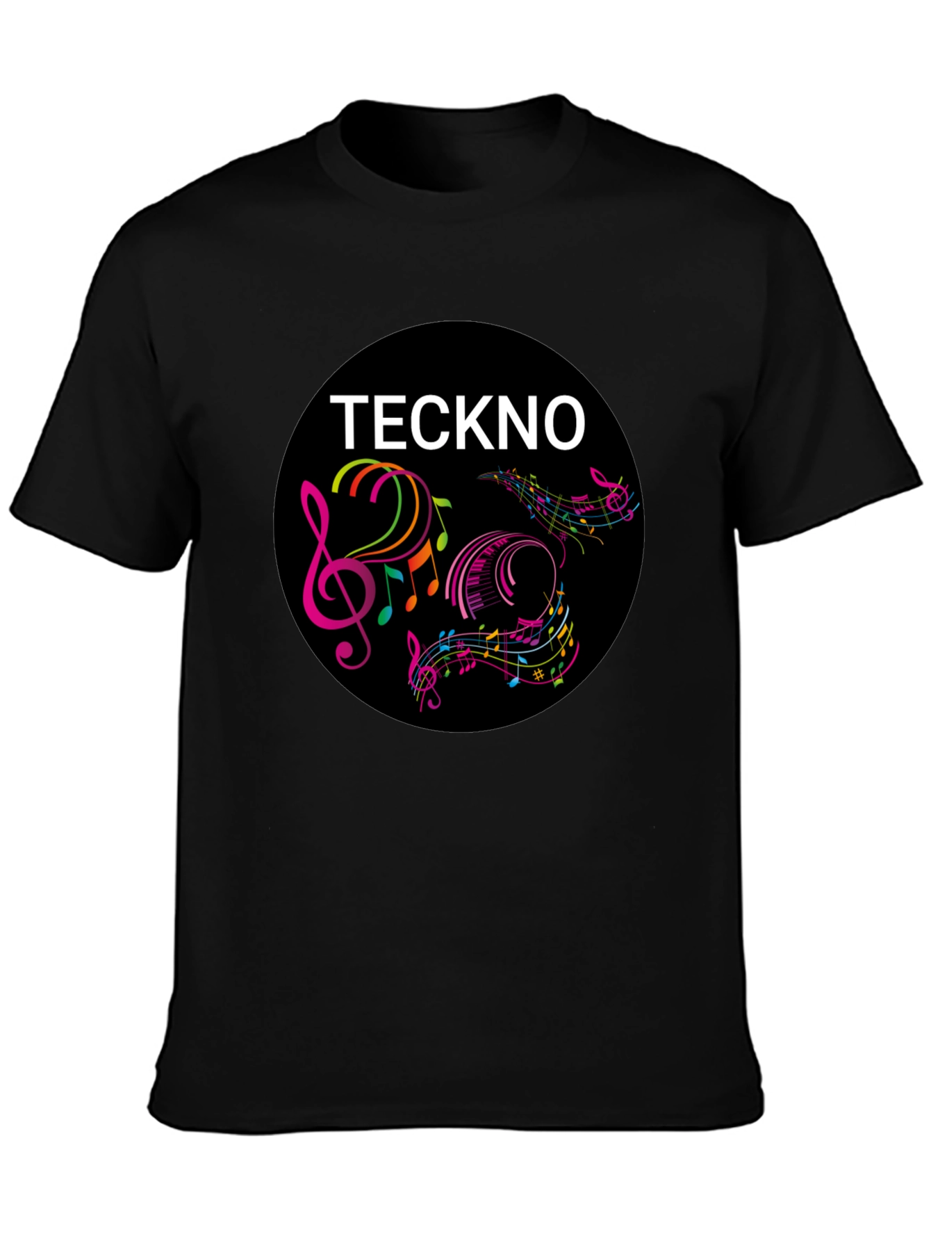 Teckno Music Graphic Tee - Cool Round Design