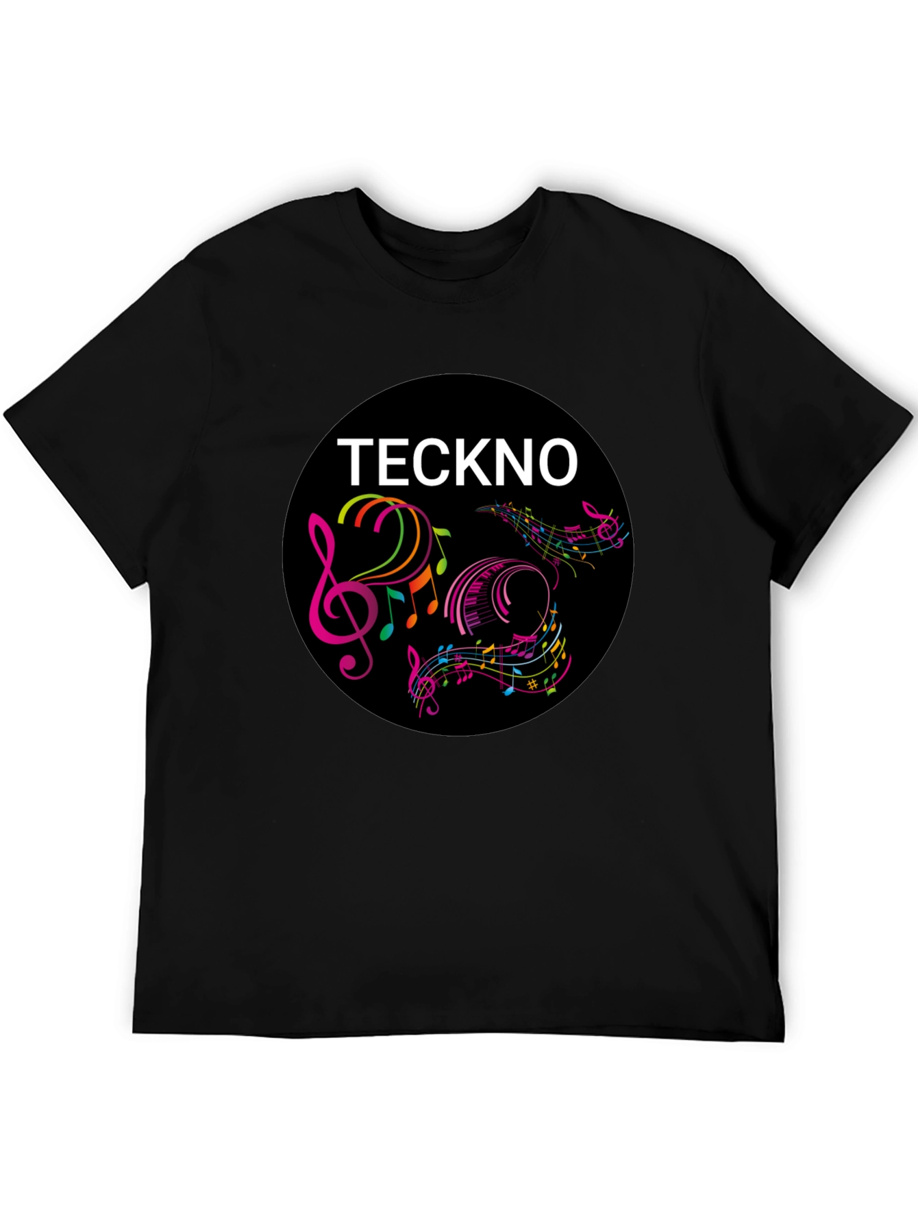 Teckno Music Graphic Tee - Cool Round Design