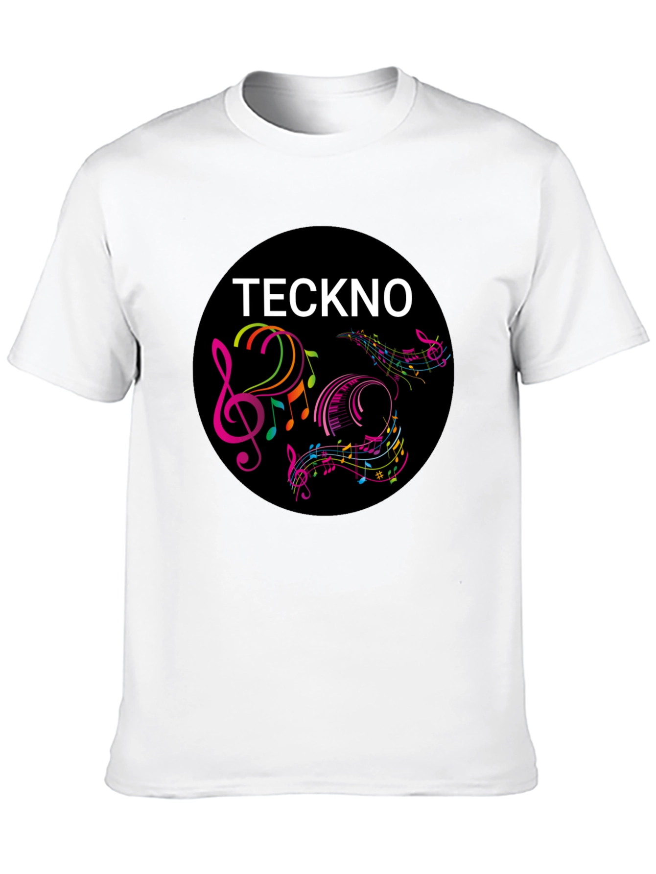 Teckno Music Graphic Tee - Cool Round Design