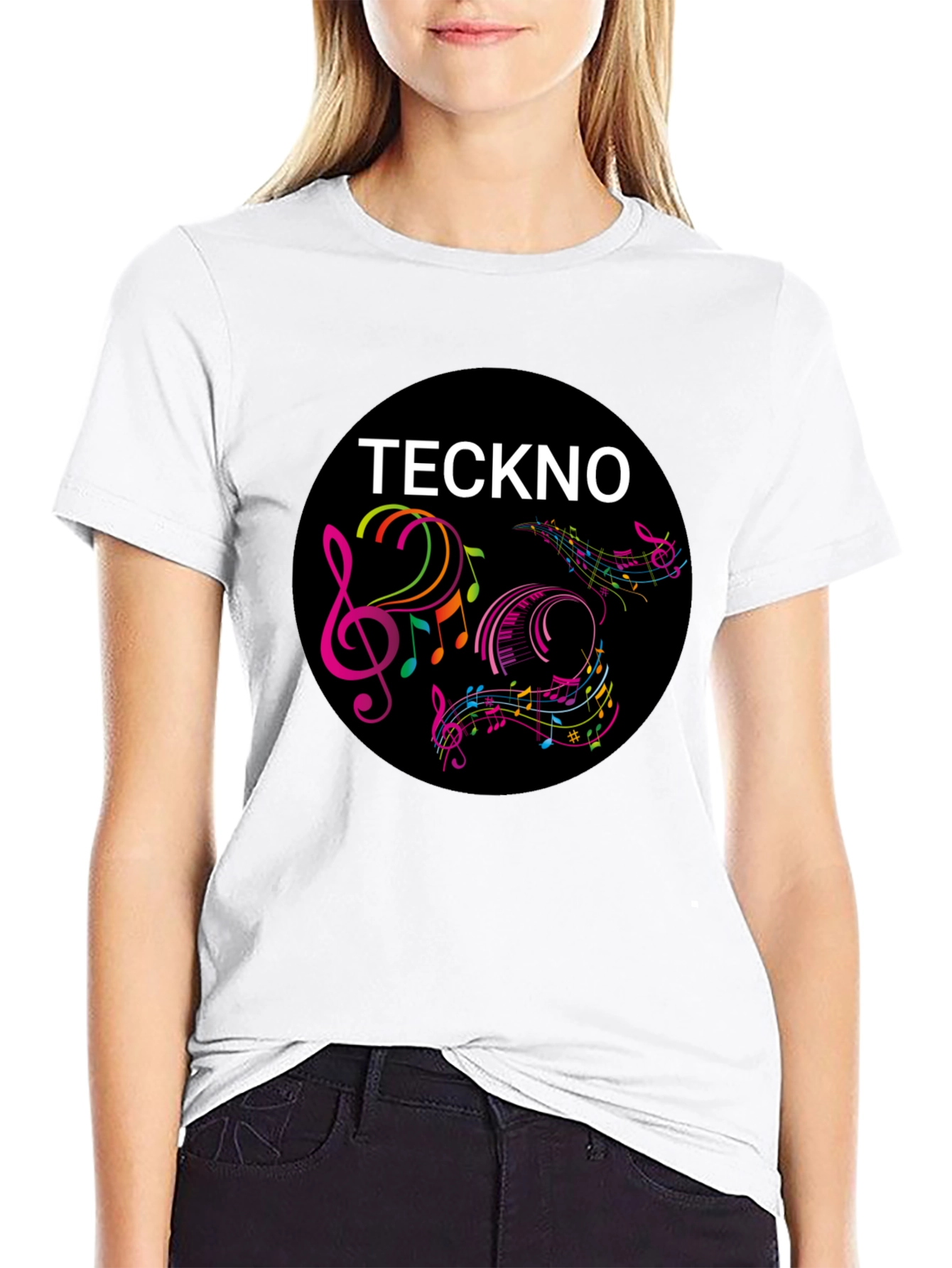 Teckno Music Graphic Tee - Cool Round Design