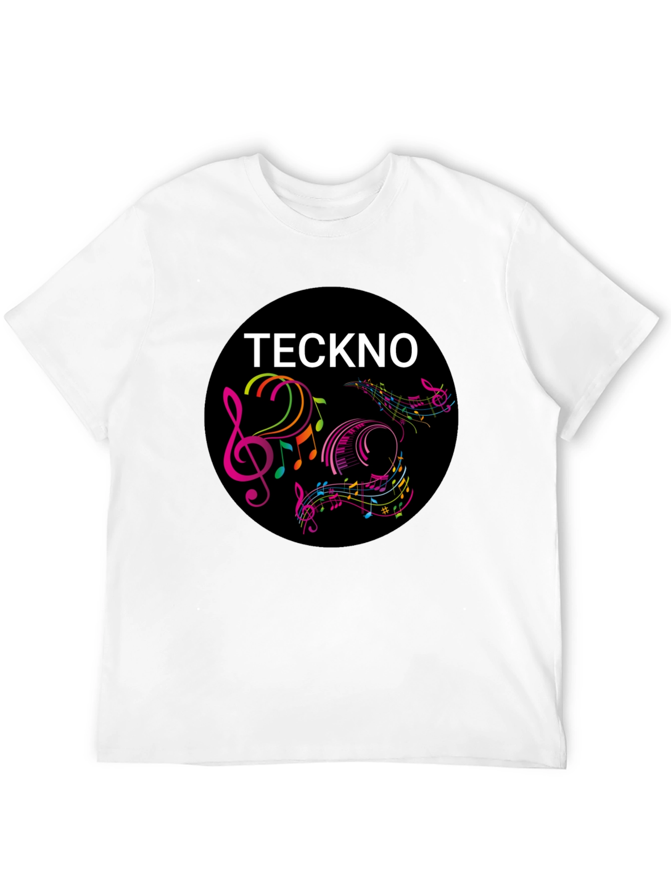 Teckno Music Graphic Tee - Cool Round Design