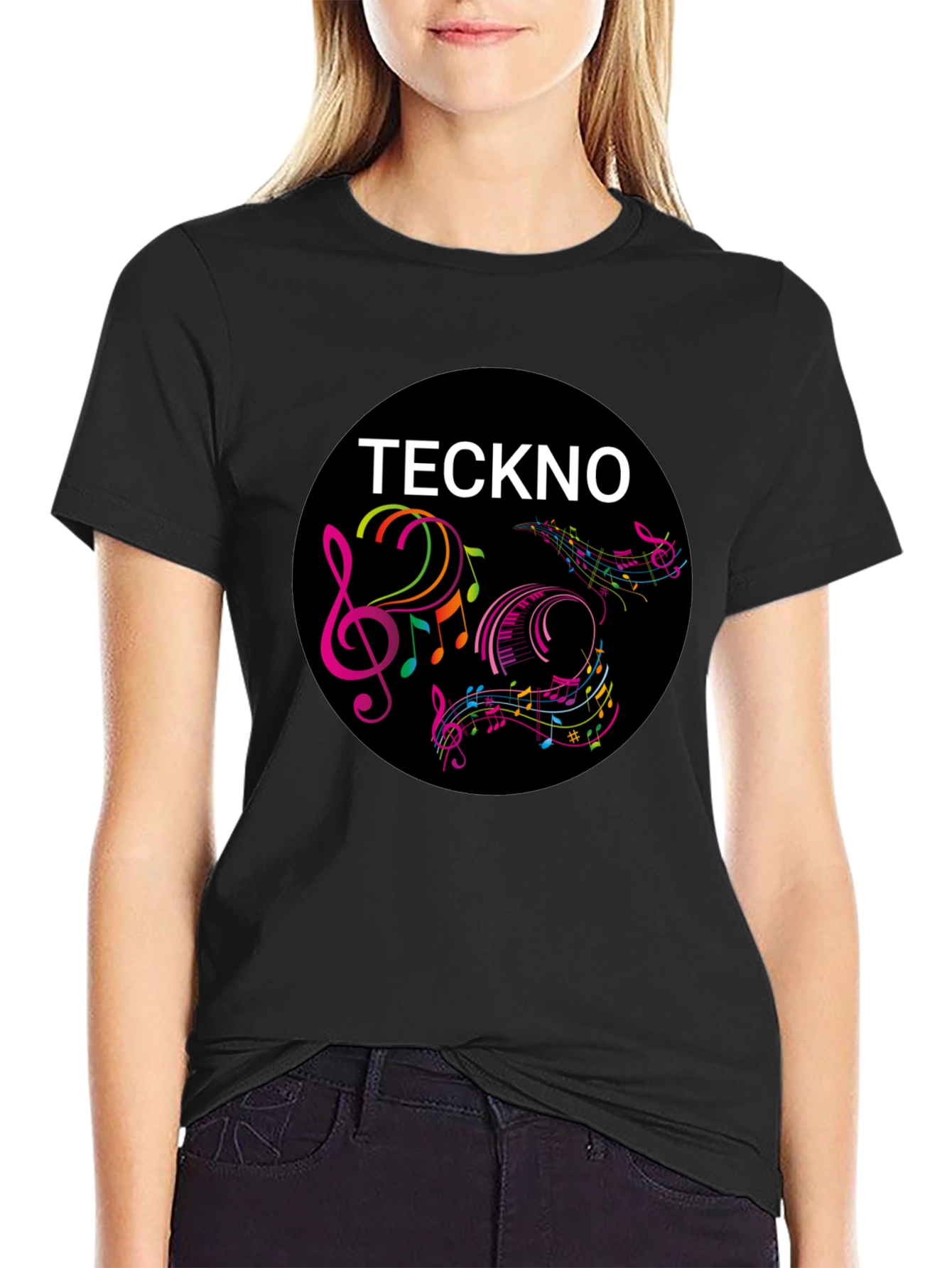 Teckno Music Graphic Tee - Cool Round Design