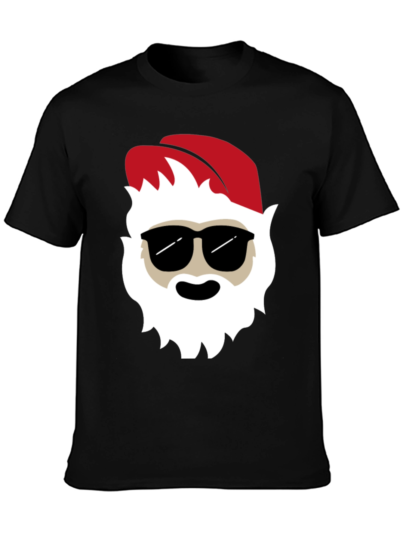 Cool Santa Graphic Tee - Holiday T-Shirt