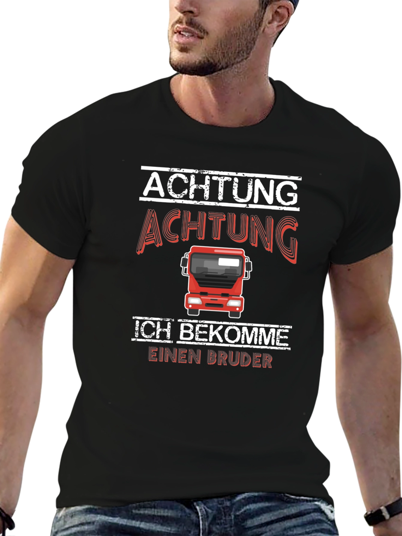 Achtung Bruder T-Shirt - Im Getting A Brother