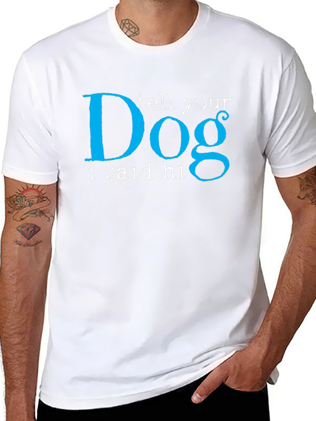 Tell Your Dog I Said Hi Black T-Shirt