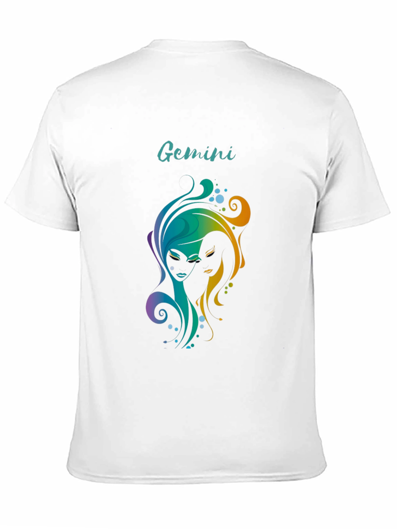 Gemini Zodiac Graphic T-Shirt - Black
