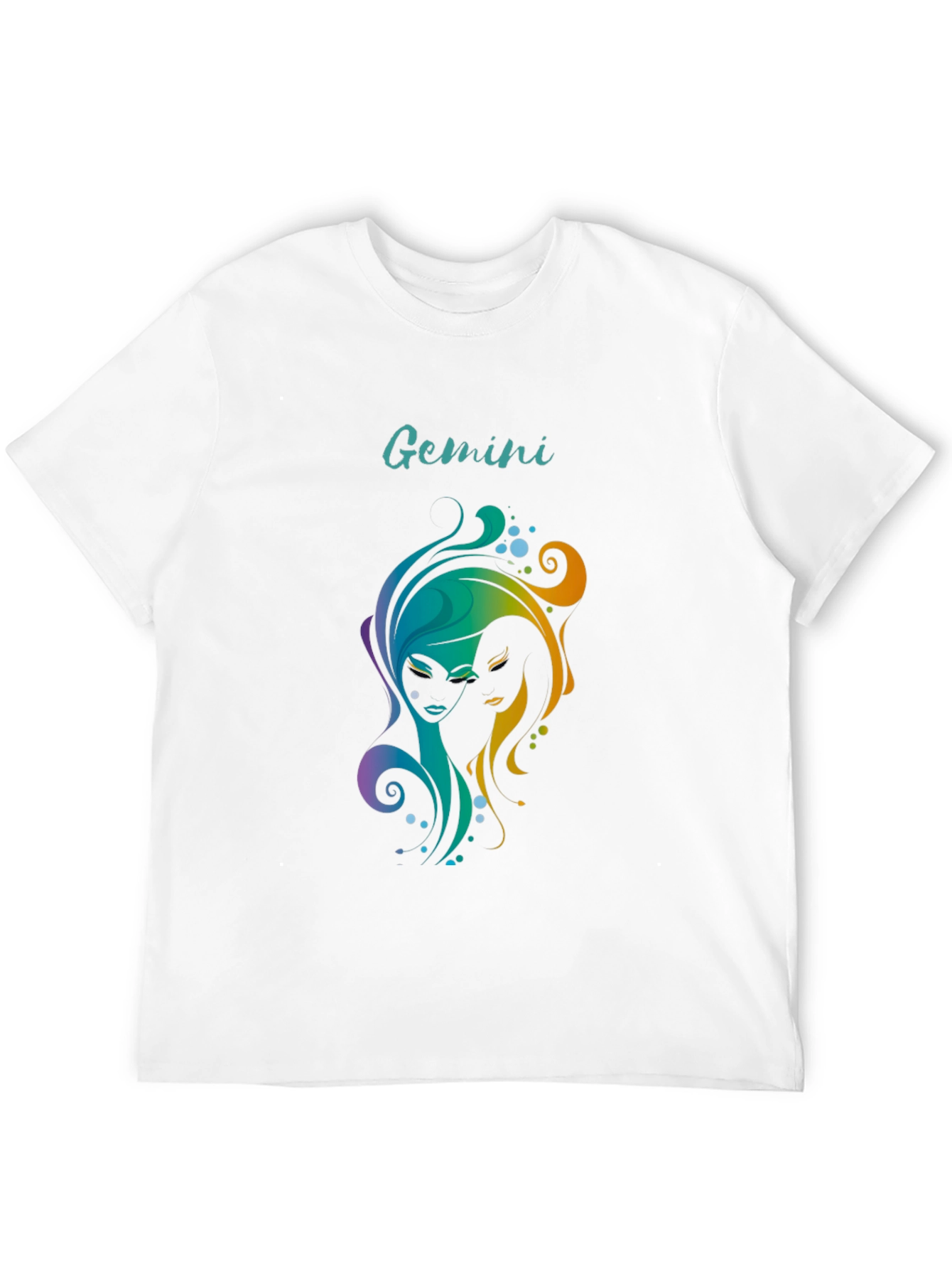 Gemini Zodiac Graphic T-Shirt - Black