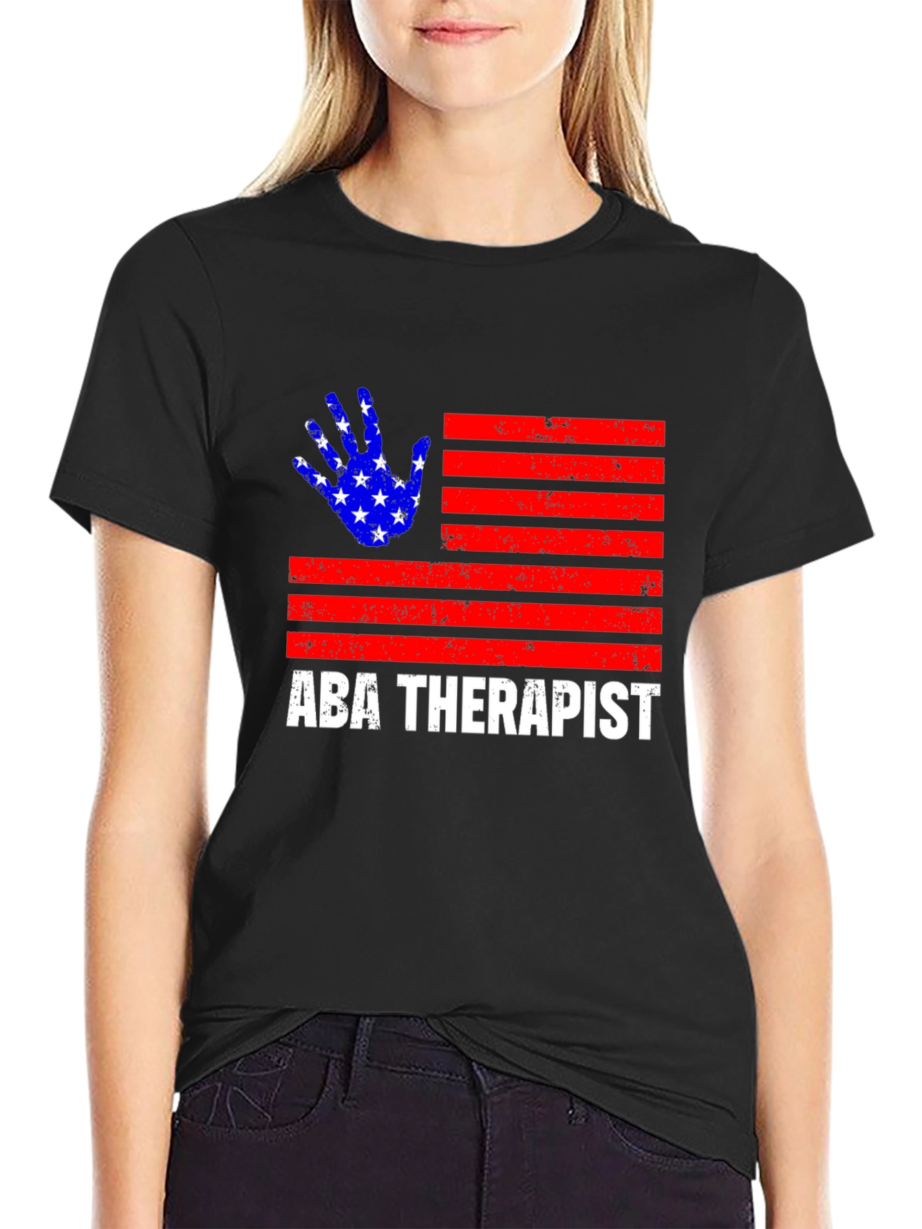 ABA Therapist USA Flag T-Shirt