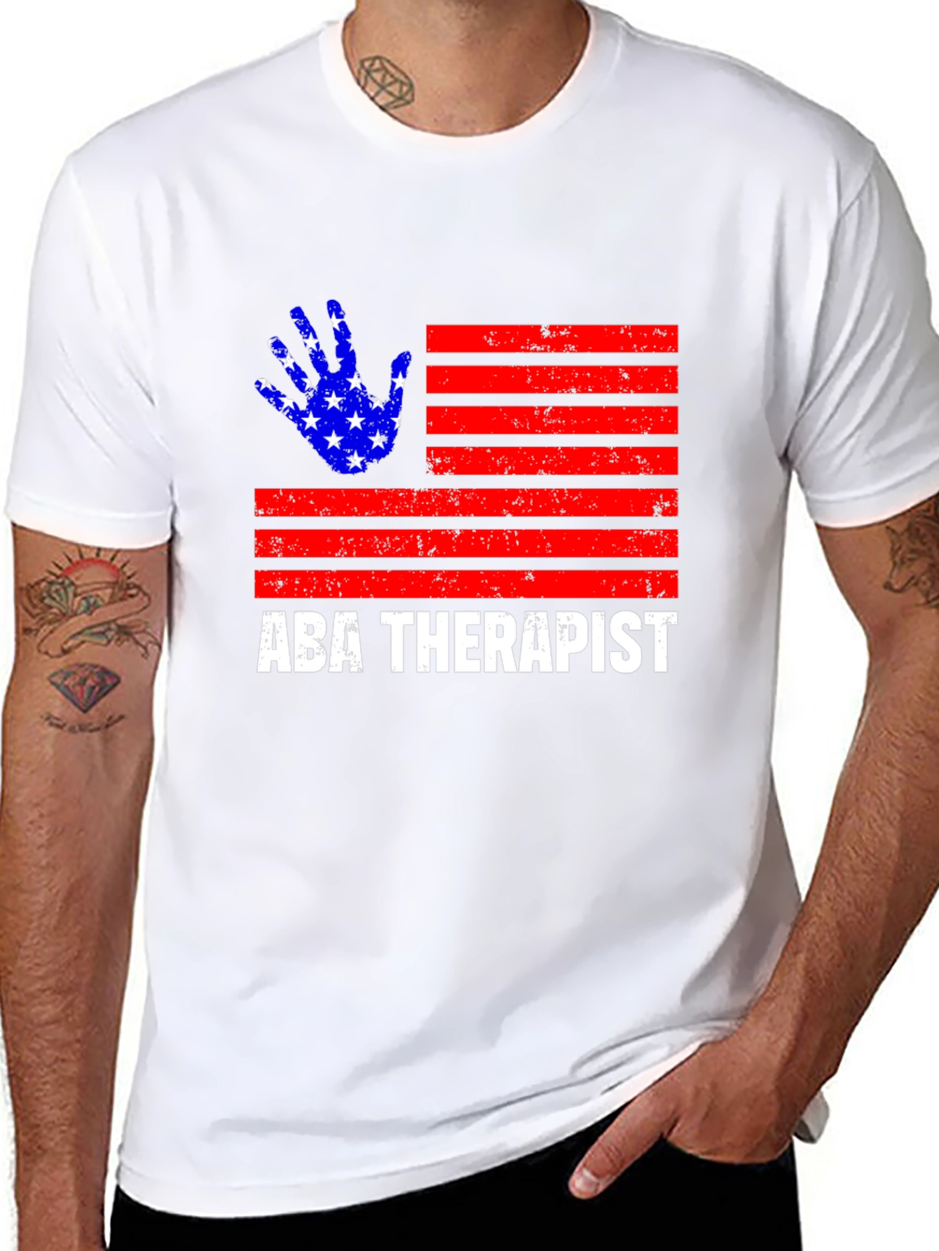 ABA Therapist USA Flag T-Shirt