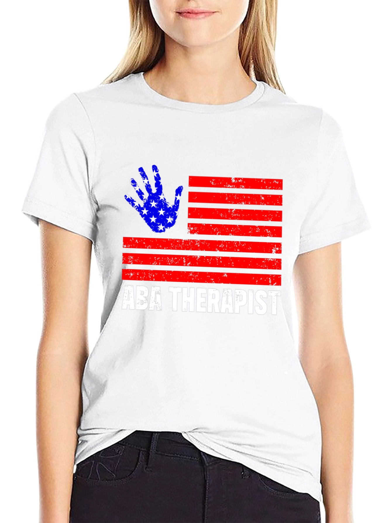 ABA Therapist USA Flag T-Shirt