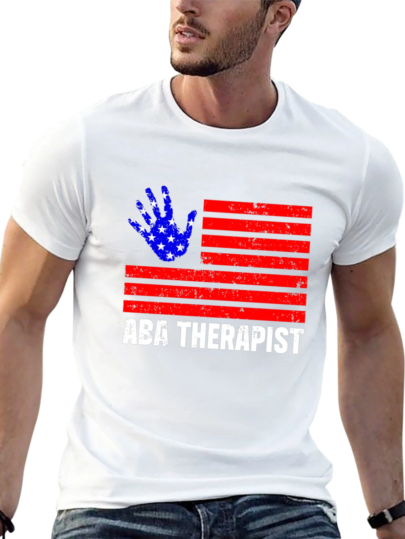 ABA Therapist USA Flag T-Shirt