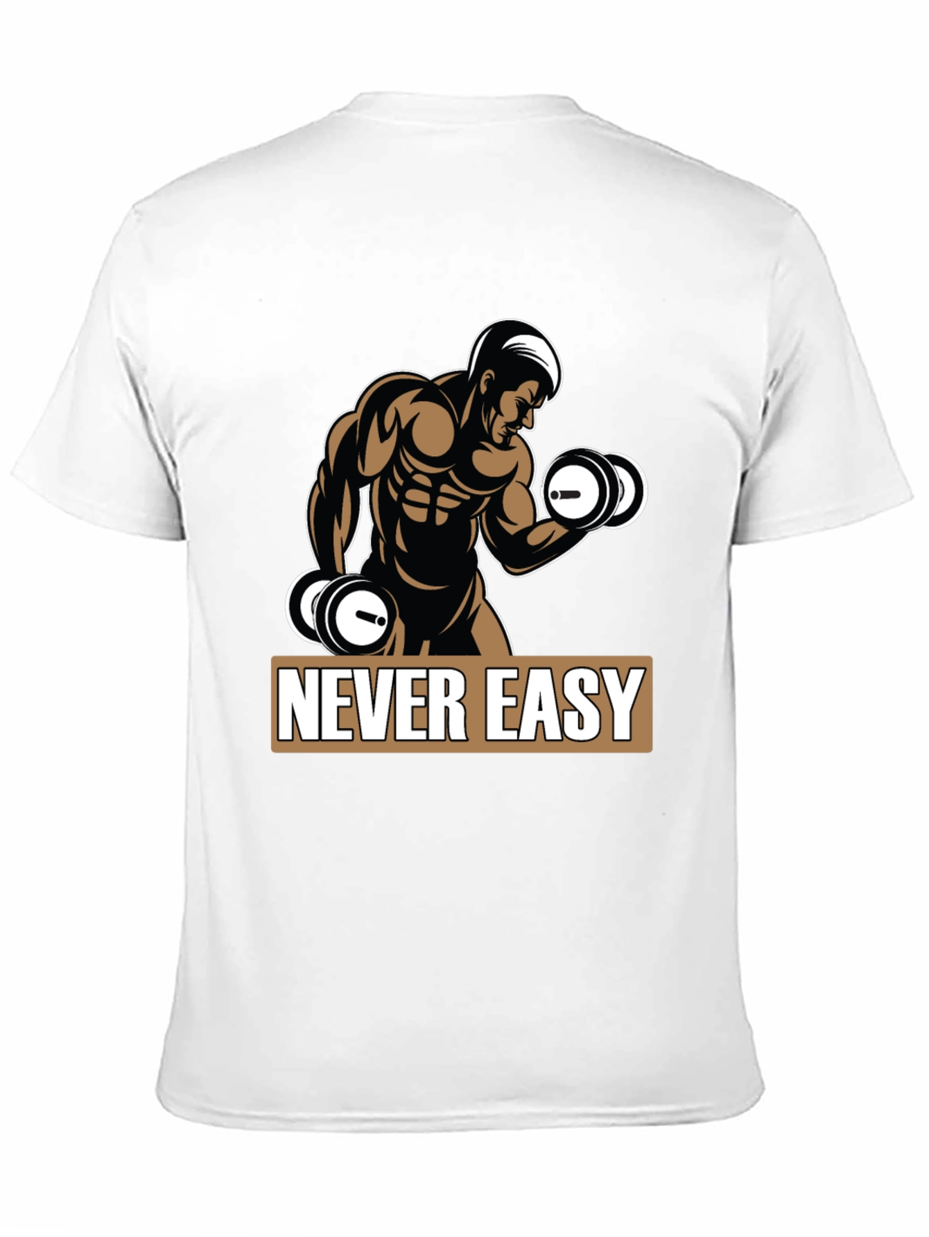Never Easy Gym Workout Graphic Tee