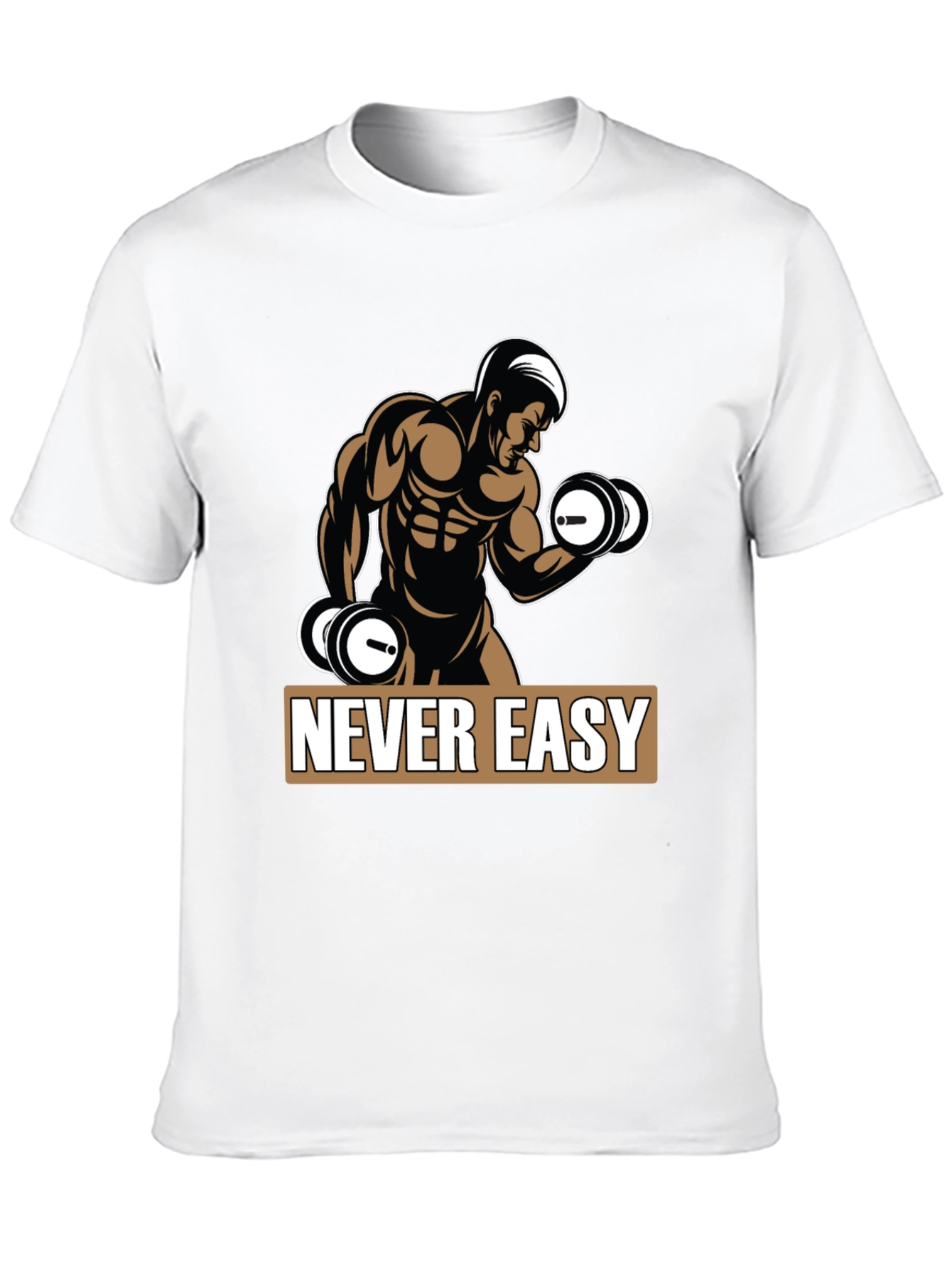 Never Easy Gym Workout Graphic Tee