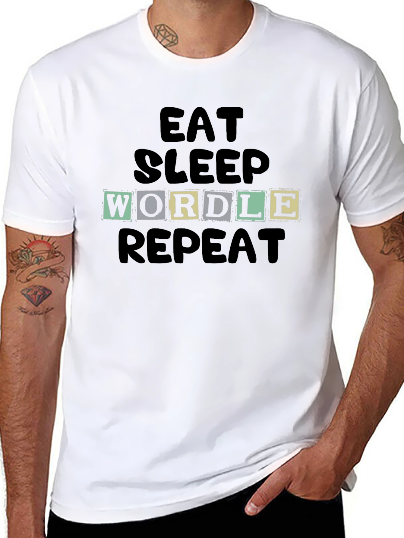 Eat Sleep Wordle Repeat T-Shirt