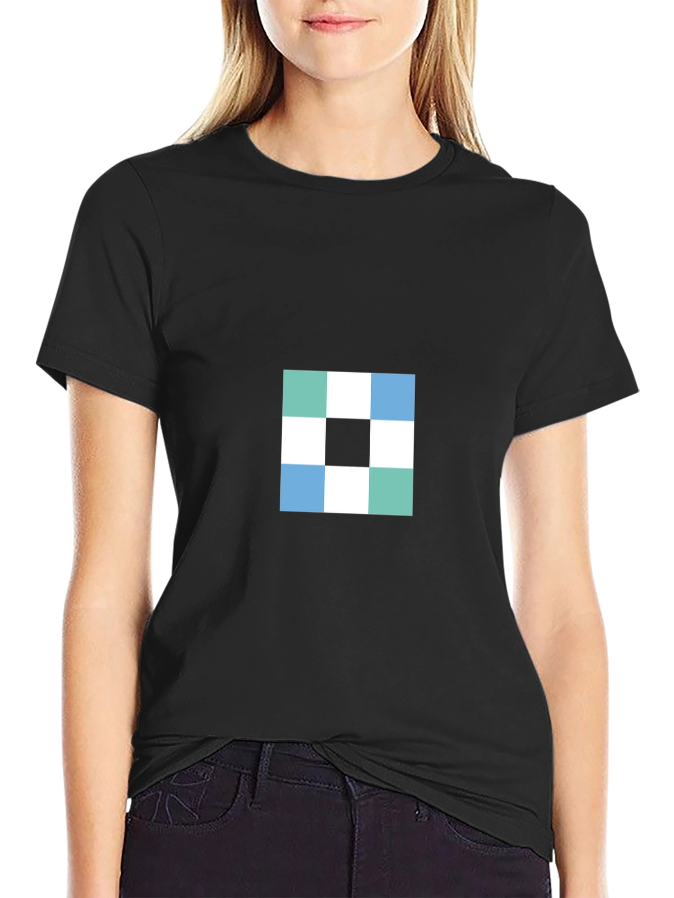 Geometric Grid T-Shirt - Modern Casual Style