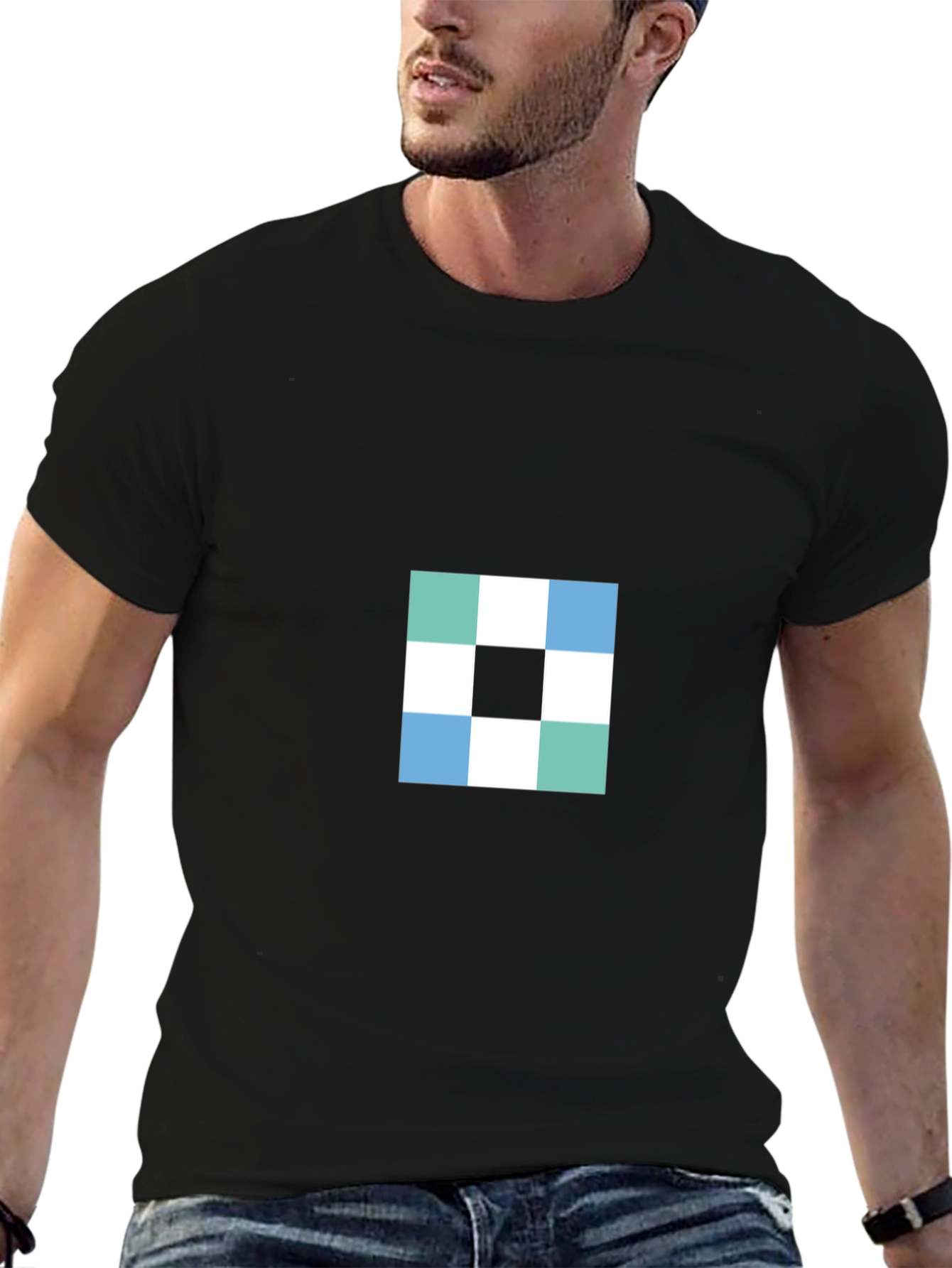 Geometric Grid T-Shirt - Modern Casual Style