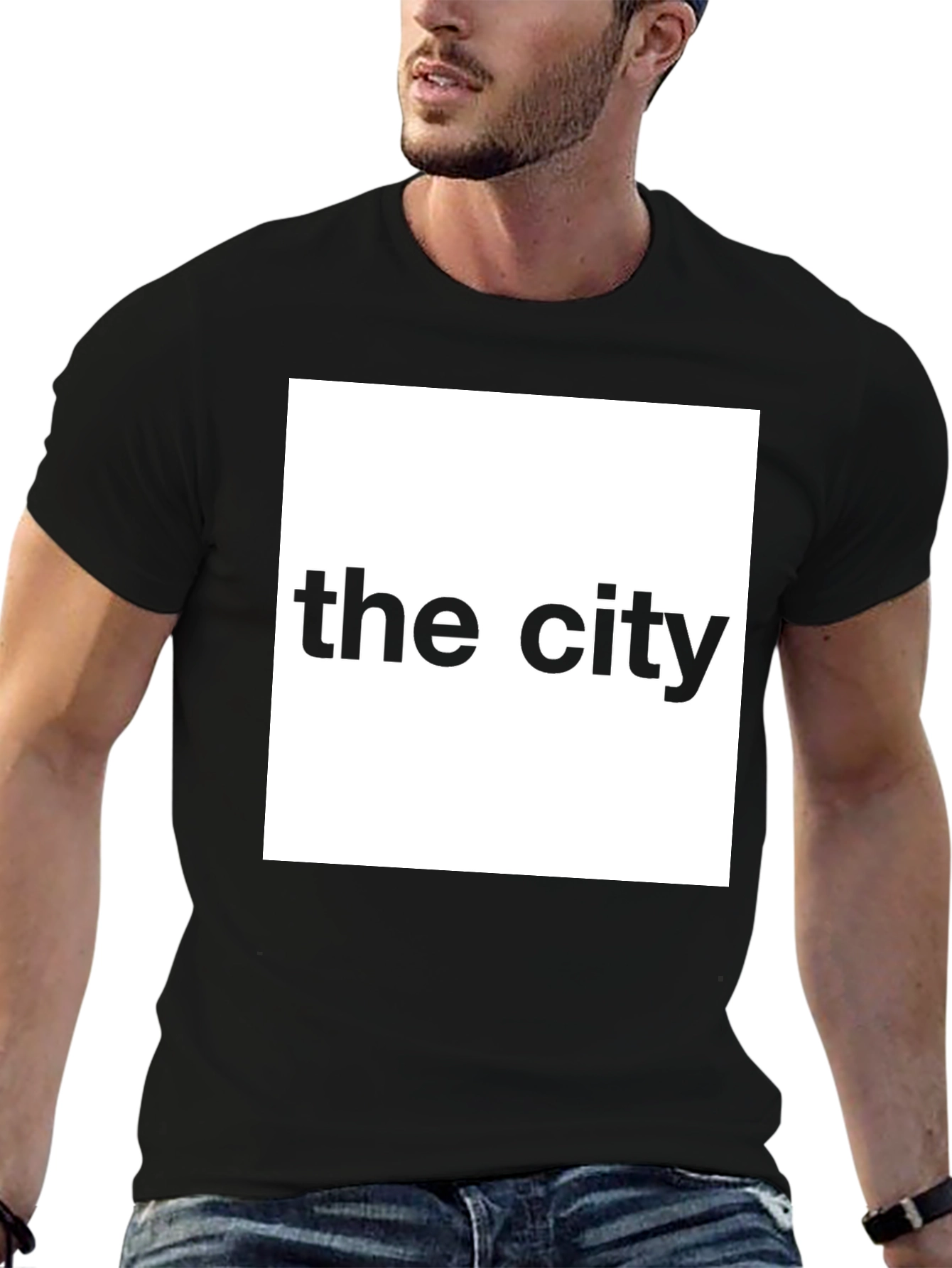 The City Graphic Tee - Black Crew Neck T-Shirt