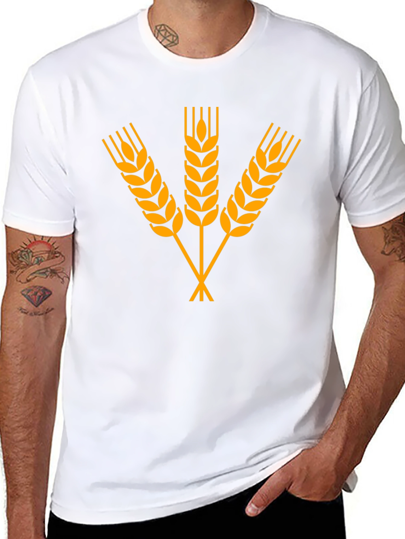 Wheat Graphic Black T-Shirt