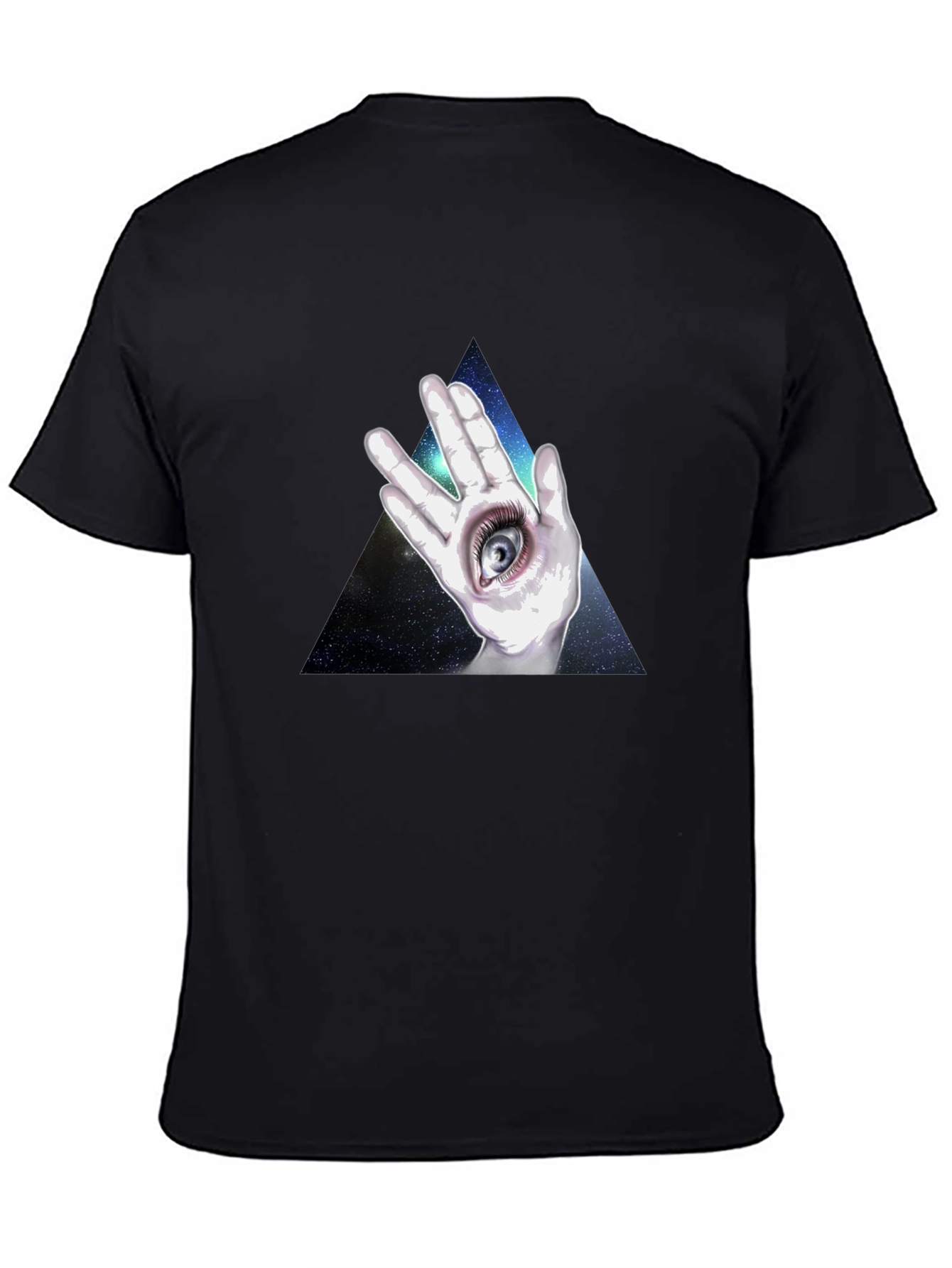 All Seeing Eye Hand Graphic T-Shirt - Black