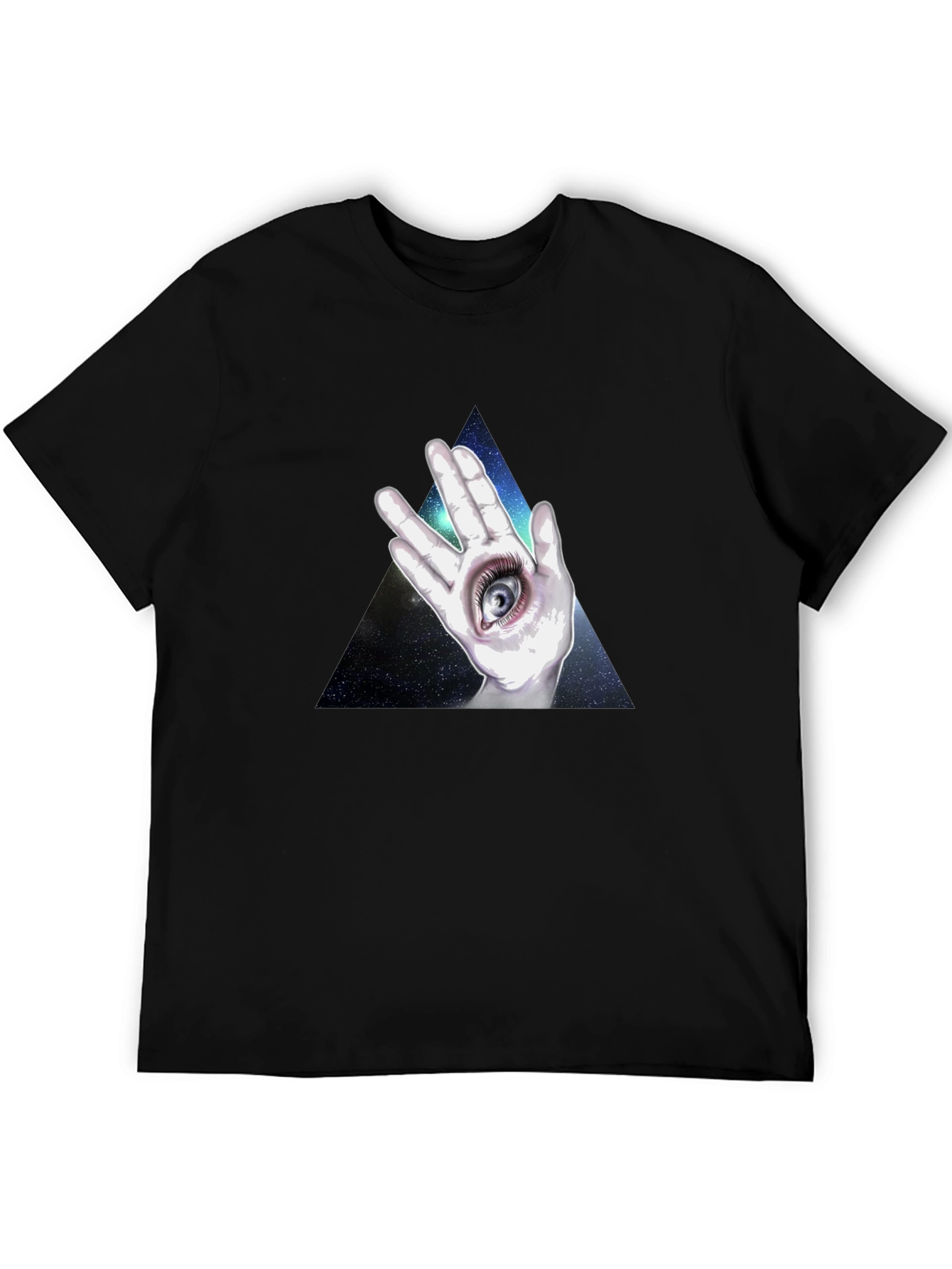 All Seeing Eye Hand Graphic T-Shirt - Black