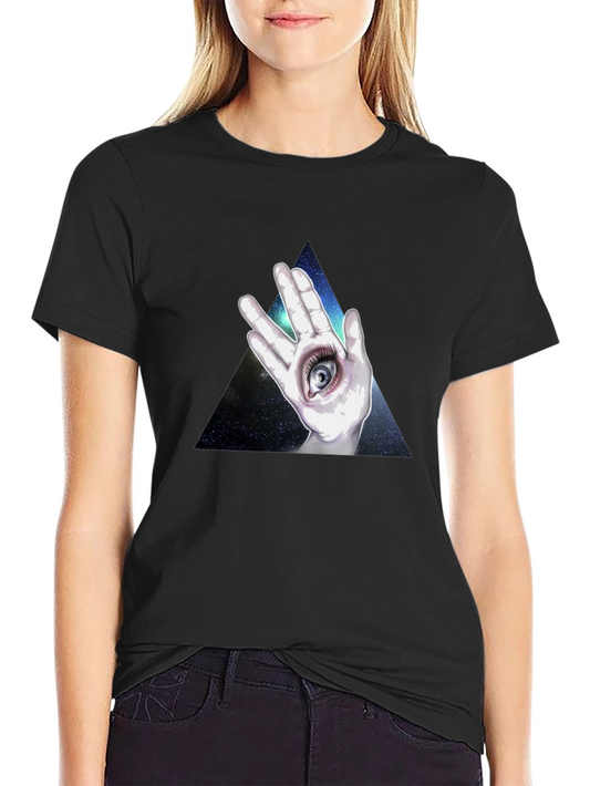 All Seeing Eye Hand Graphic T-Shirt - Black