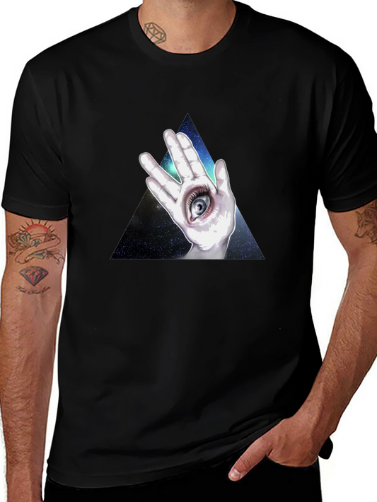 All Seeing Eye Hand Graphic T-Shirt - Black