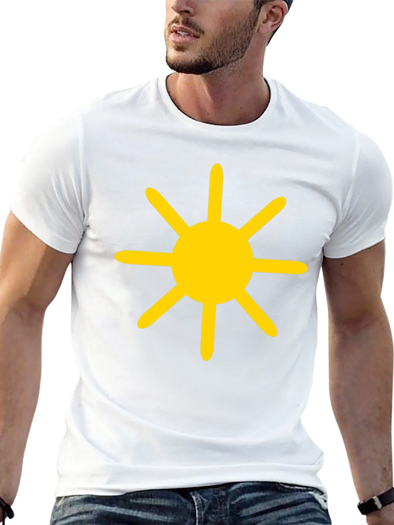 Sunburst Graphic Tee - Black Cotton Blend