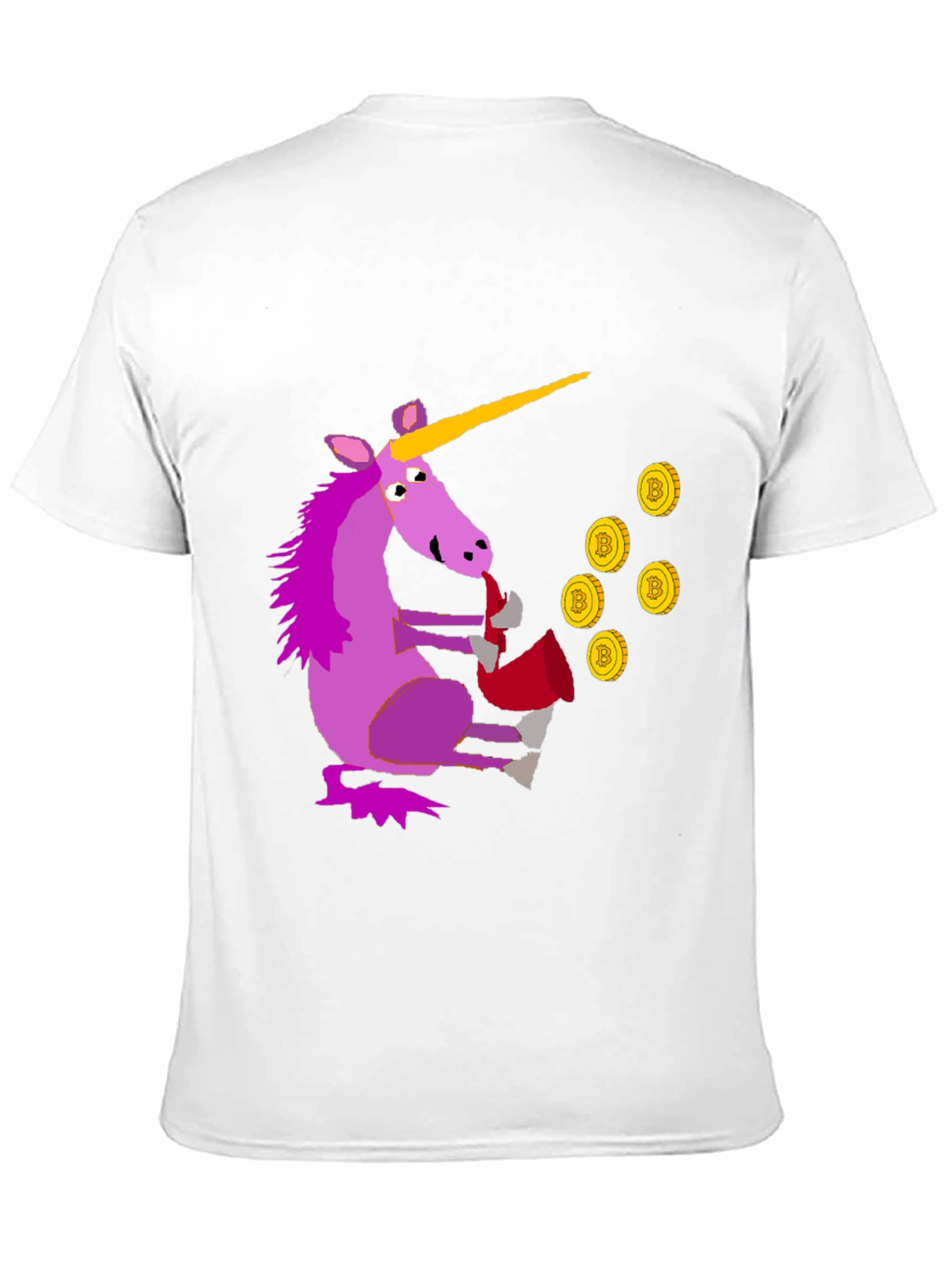 Unicorn Bitcoin Crypto T-Shirt - Black