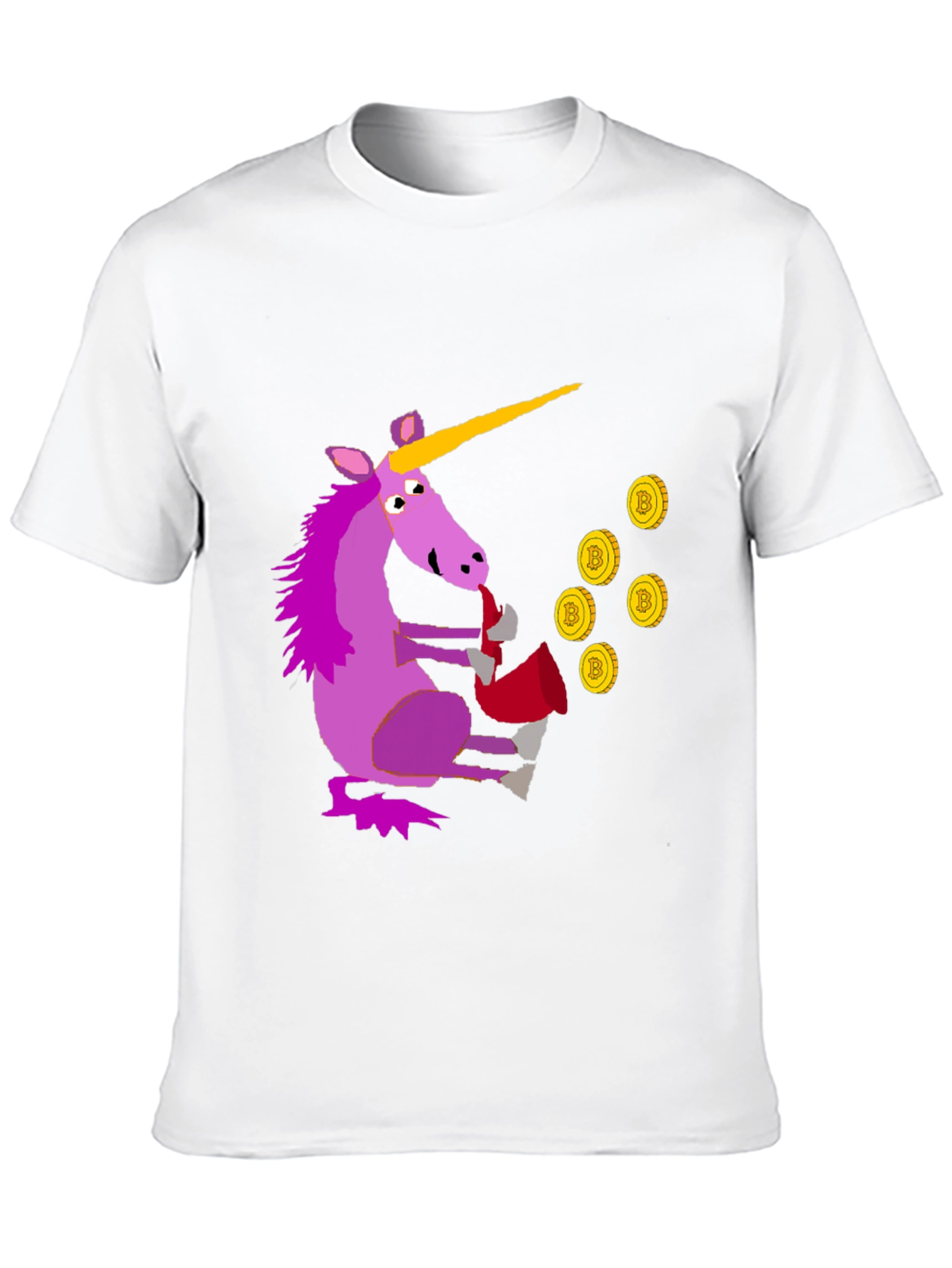 Unicorn Bitcoin Crypto T-Shirt - Black