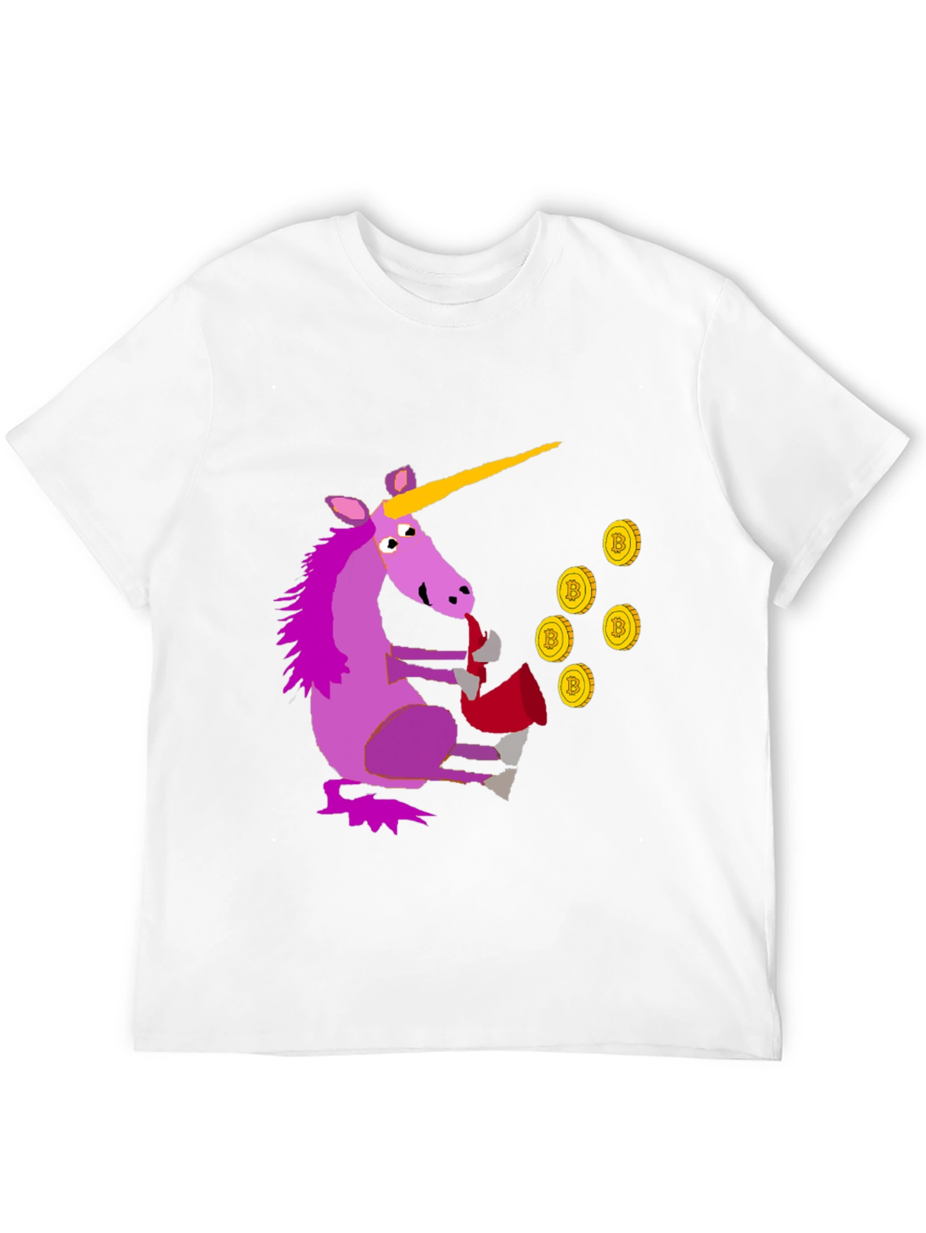 Unicorn Bitcoin Crypto T-Shirt - Black