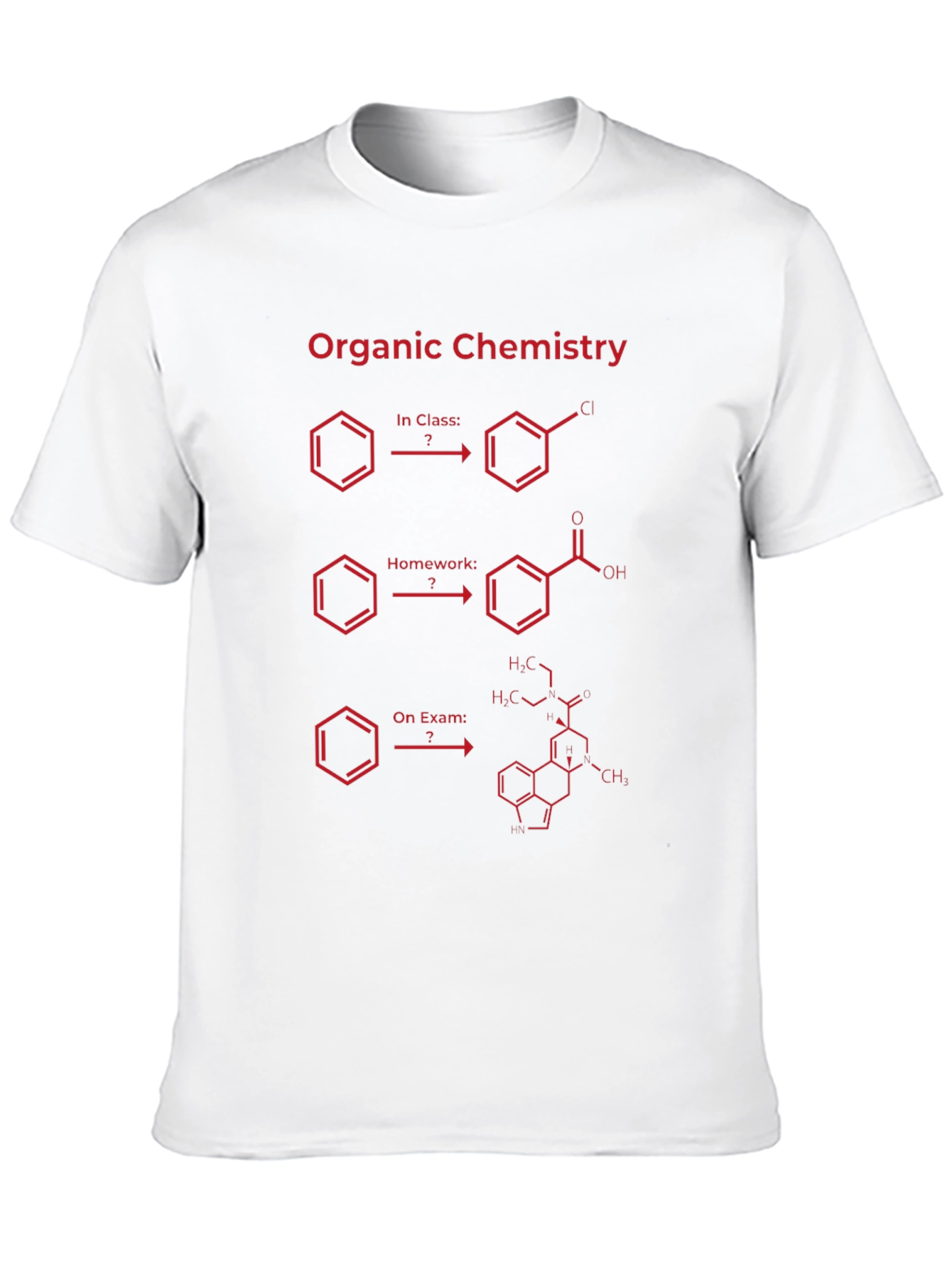 Organic Chemistry T-Shirt - Exam Humor Tee