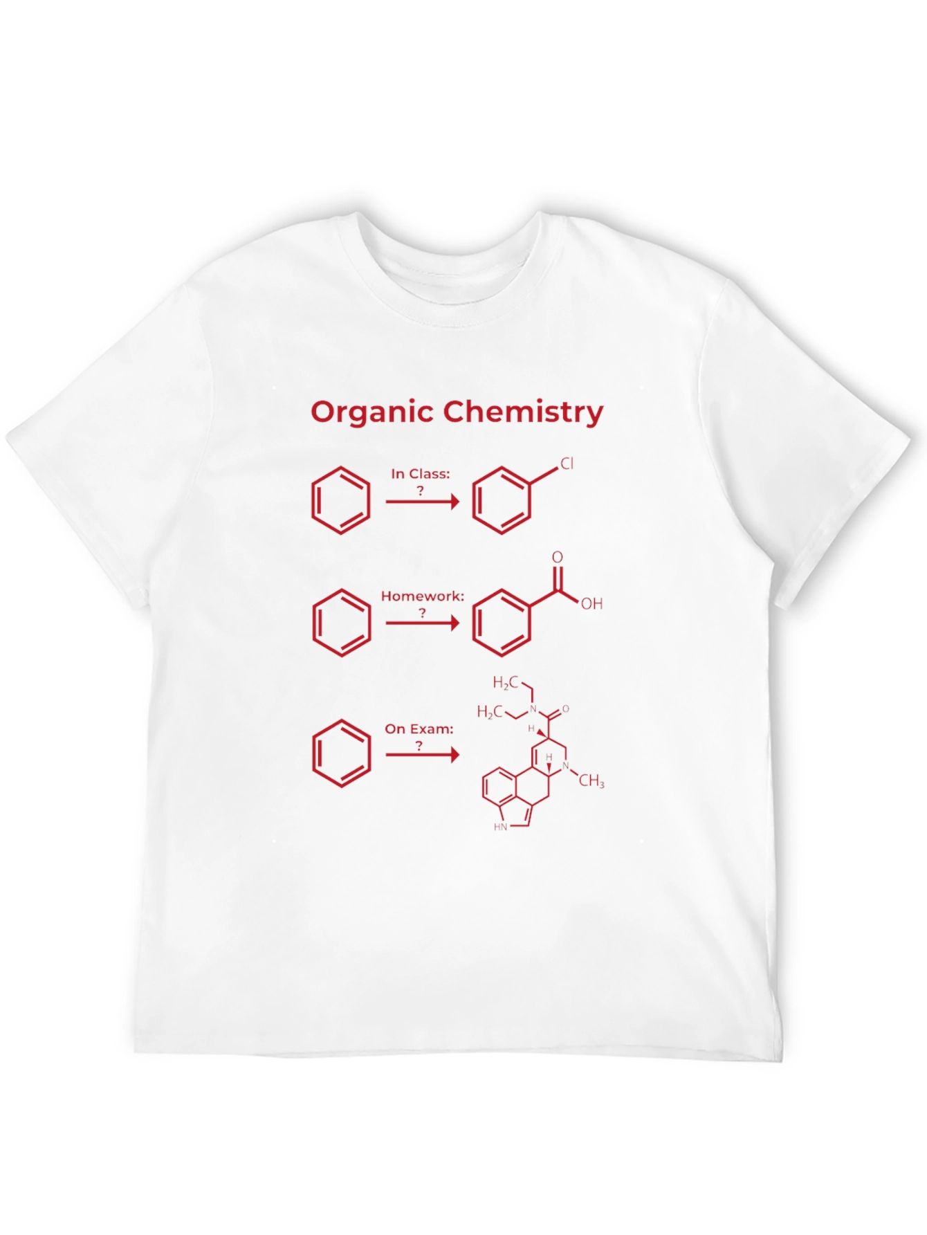 Organic Chemistry T-Shirt - Exam Humor Tee