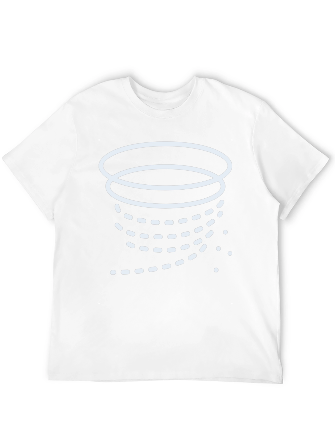 Modern White Graphic Tee - Black