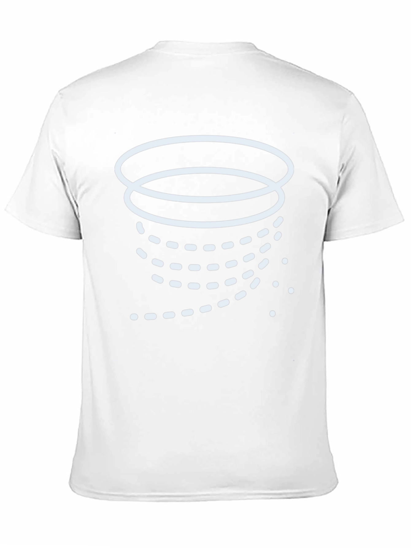 Modern White Graphic Tee - Black