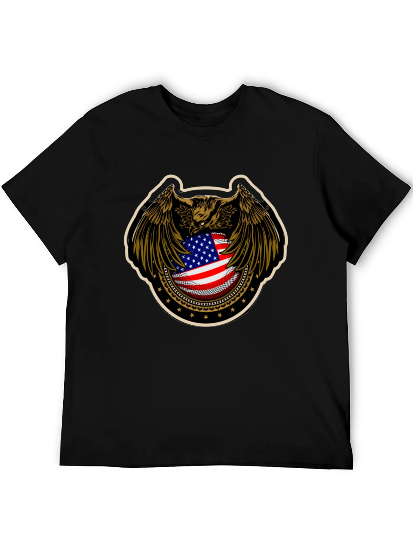 American Eagle Flag Graphic Black T-Shirt