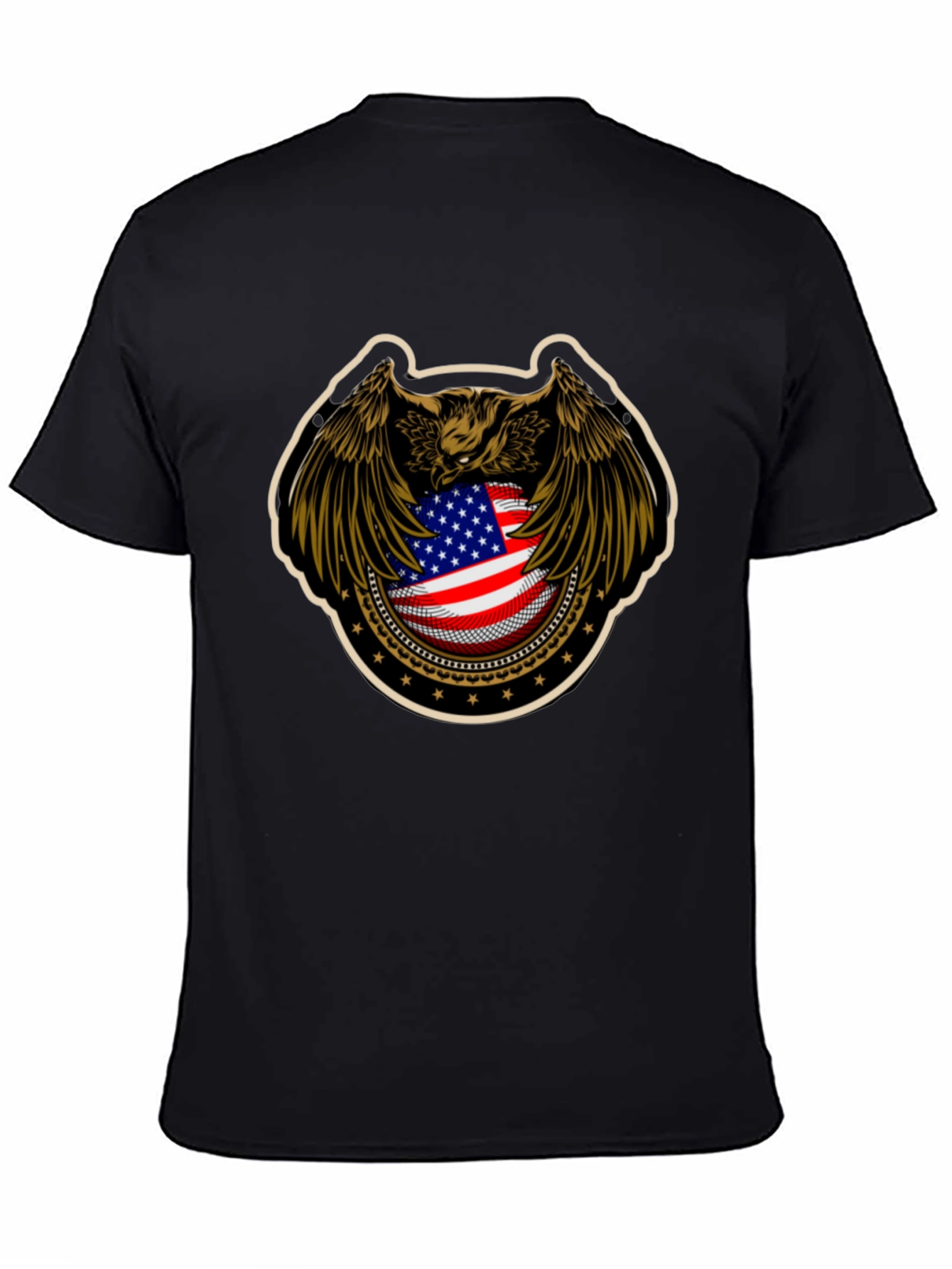 American Eagle Flag Graphic Black T-Shirt