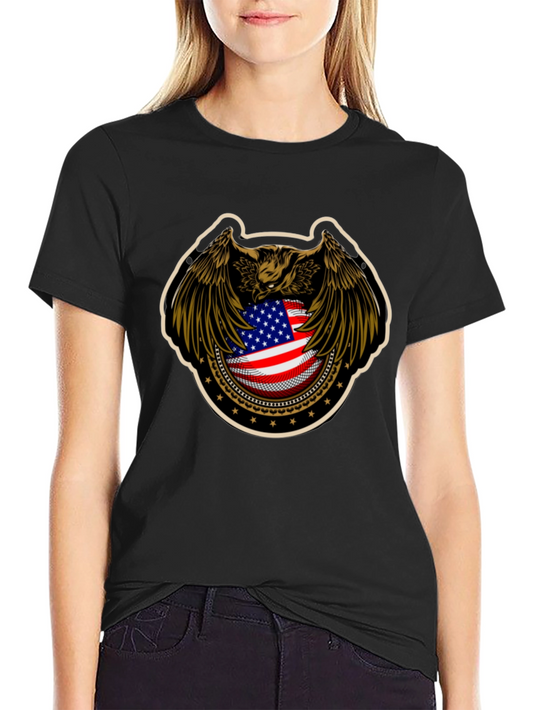 American Eagle Flag Graphic Black T-Shirt