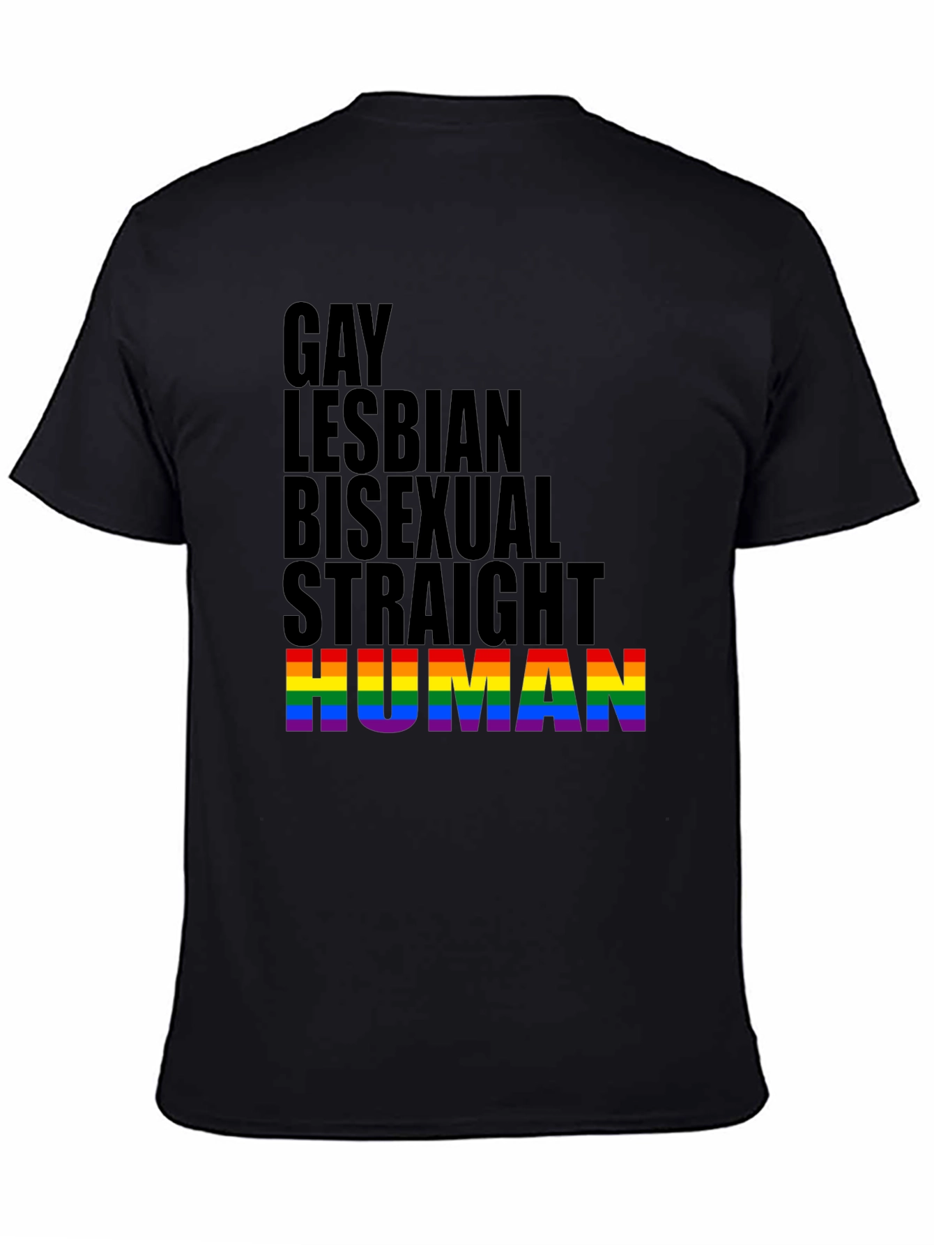 LGBTQ+ Equality Tee: Gay Lesbian Bisexual Straight Human Pride