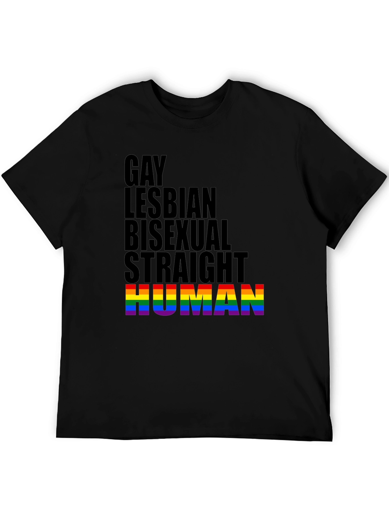 LGBTQ+ Equality Tee: Gay Lesbian Bisexual Straight Human Pride
