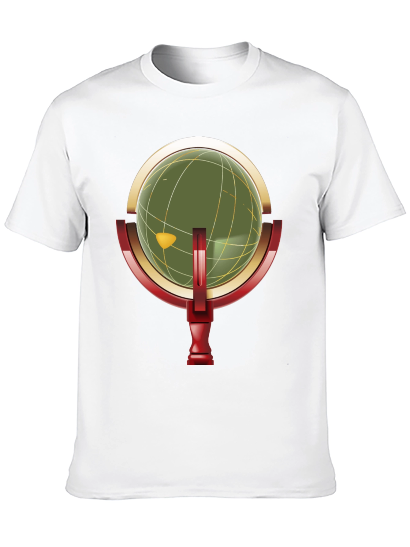 Retro Globe Graphic Black T-Shirt